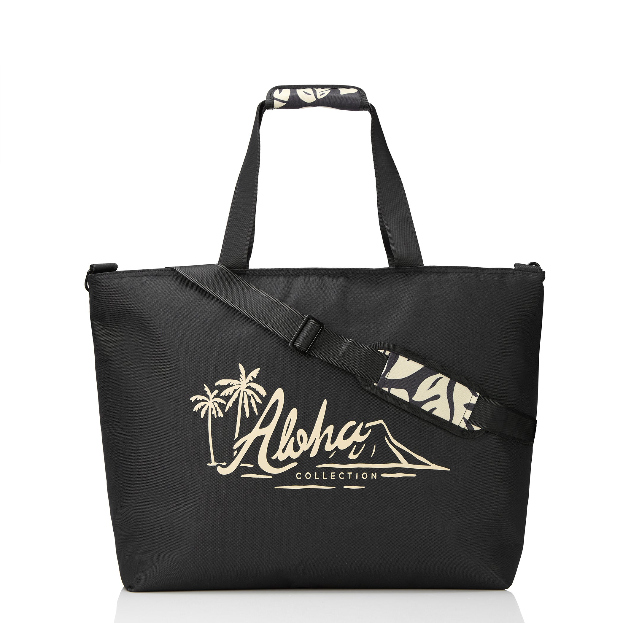 Vintage ALOHA Logo Cooler Tote / Sand/Black Aloha Collection