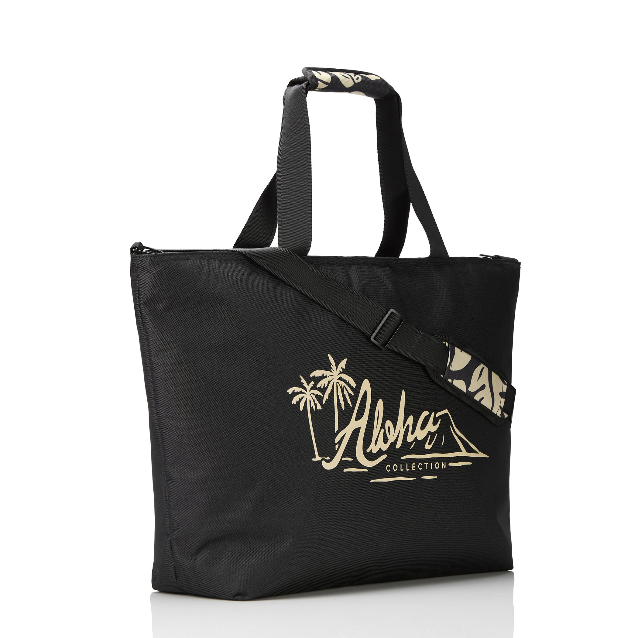 Vintage ALOHA Logo Cooler Tote / Sand/Black Aloha Collection