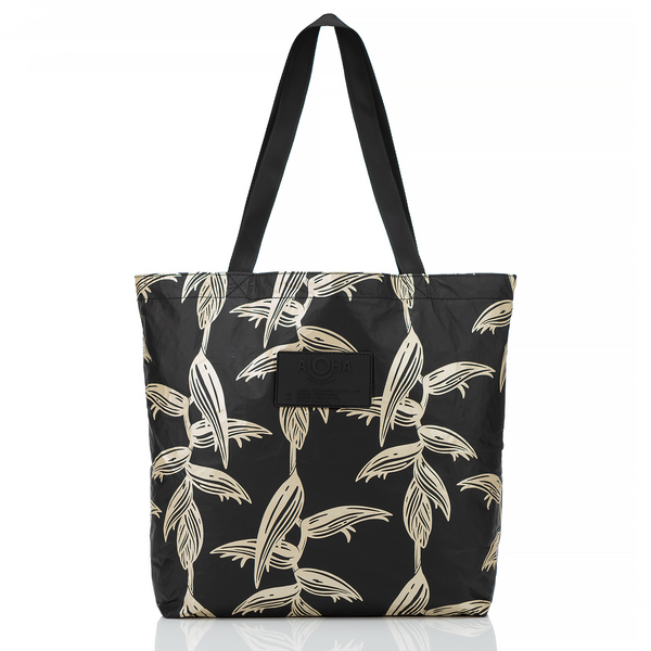 Heliconia Reversible Tote / Glow Black Aloha Collection