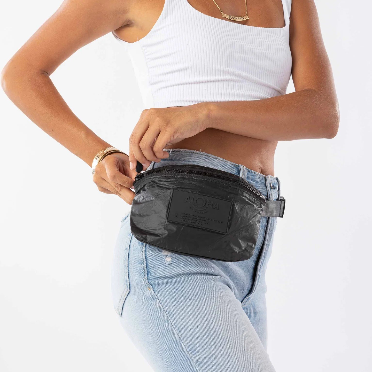 Mini Hip Pack / Black Aloha Collection