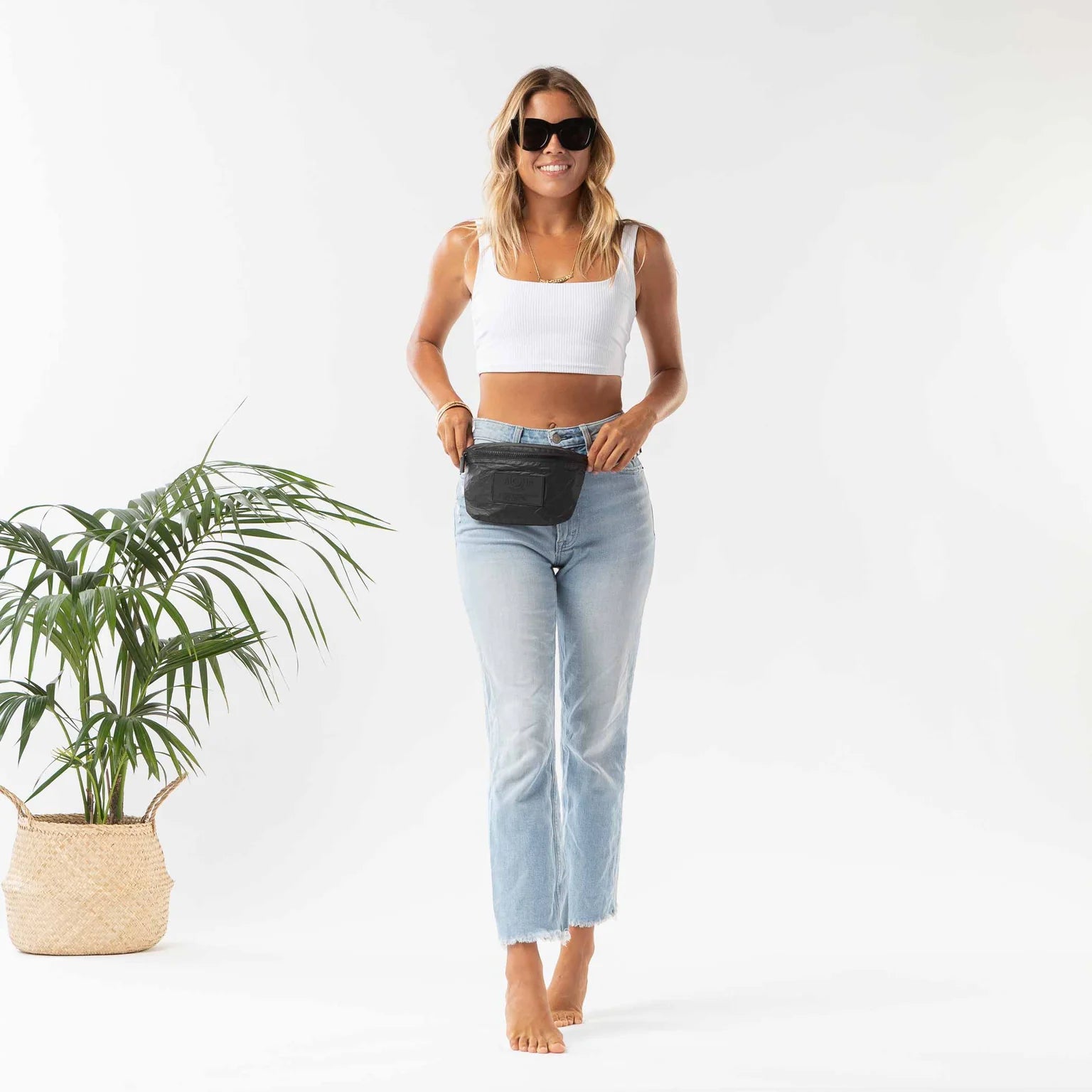 Mini Hip Pack / Black Aloha Collection