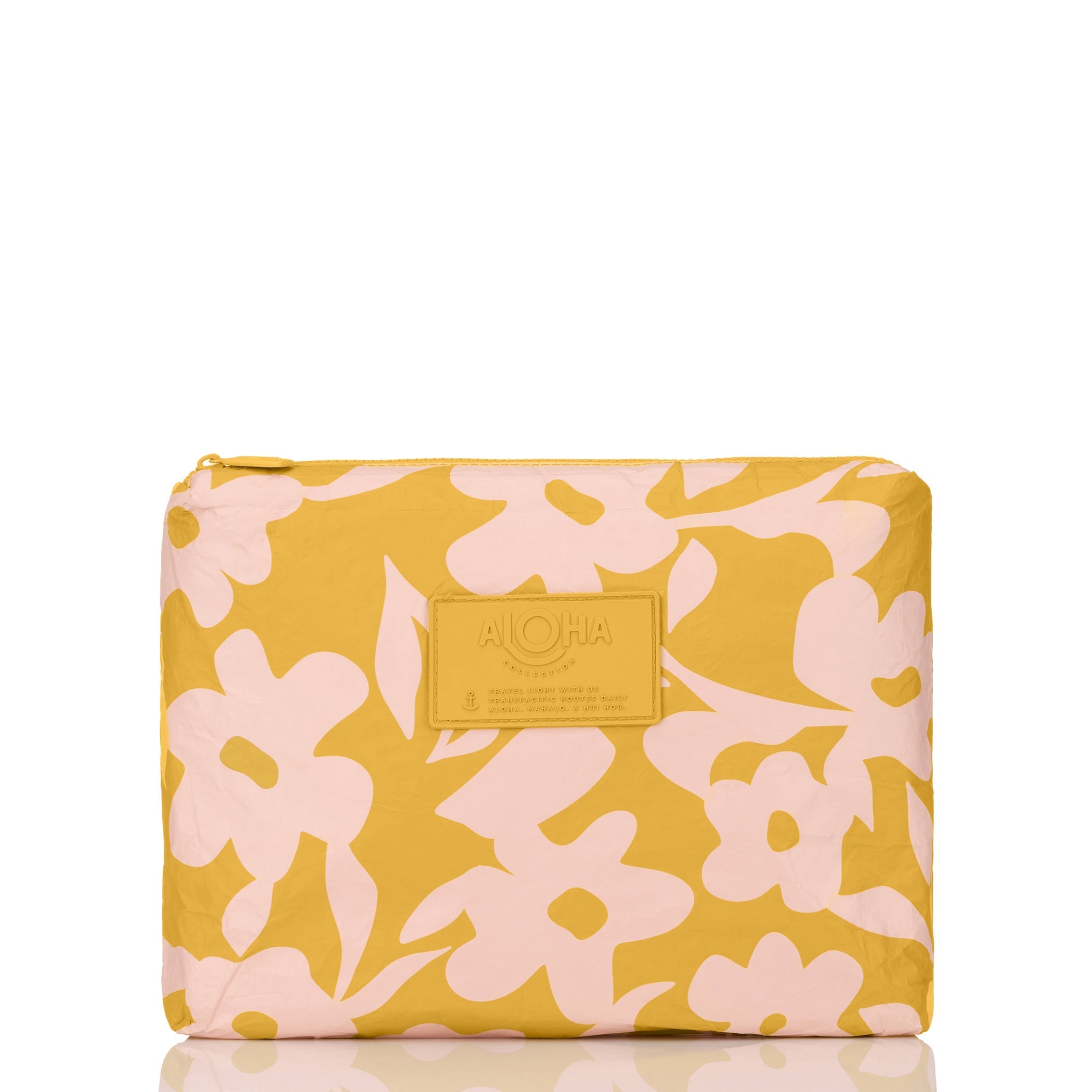 Fall Flowers Mid Pouch / Hey Girl & Hot Mustard Aloha Collection