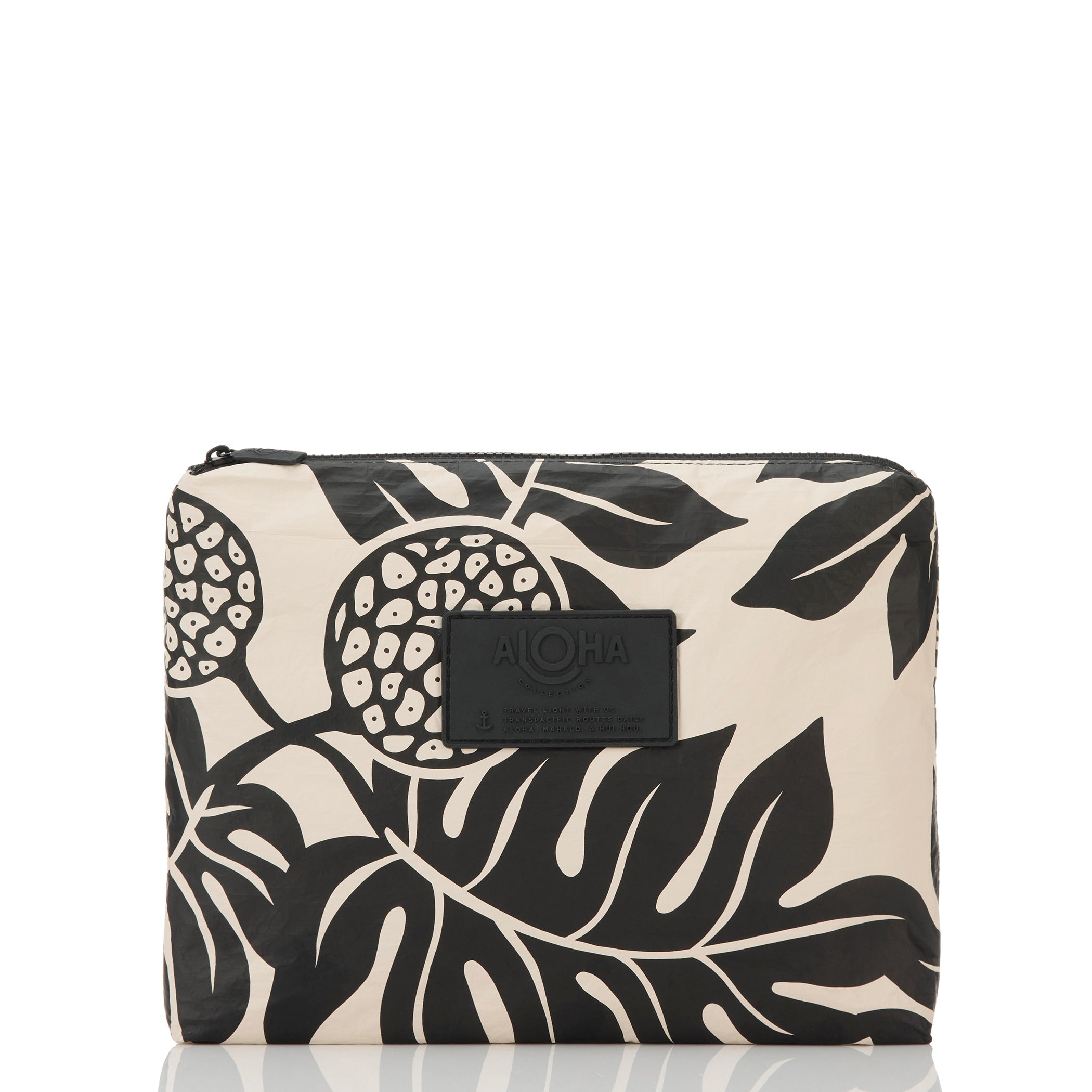 Holomua Mid Pouch / Black & Sandstone Aloha Collection