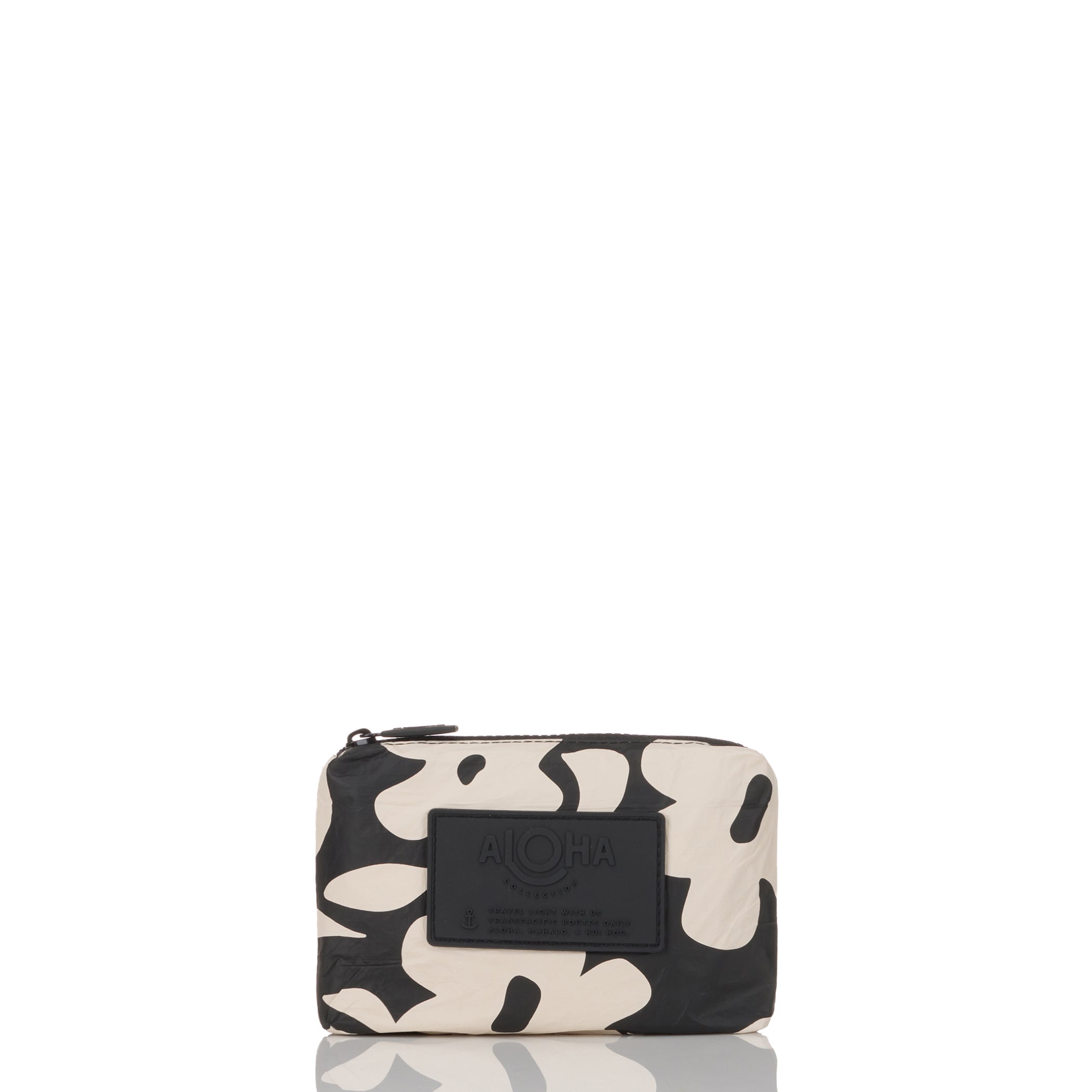 Fall Flowers Mini Pouch / Black & Sandstone Aloha Collection
