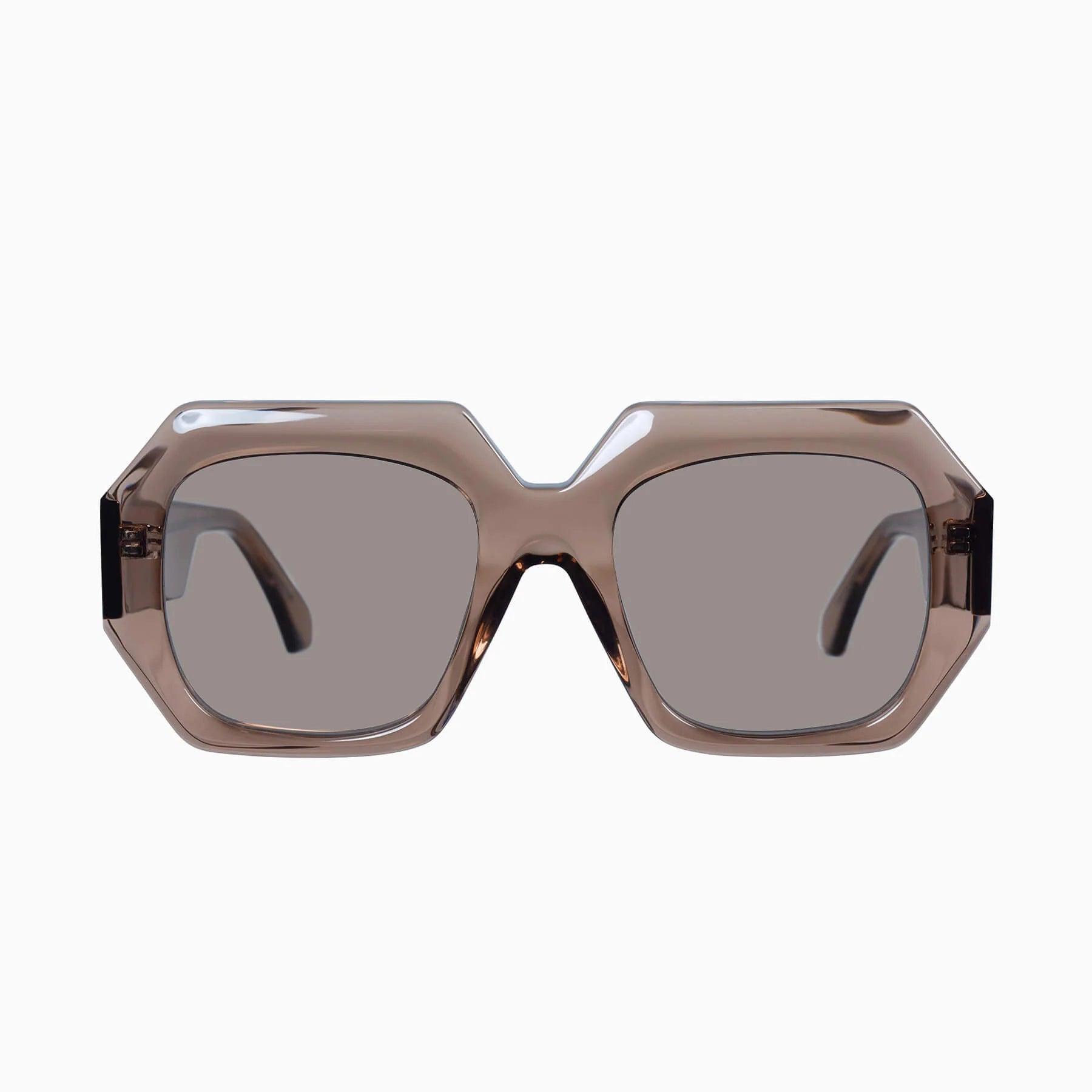 Polarized Monolith / Transparent Mocha with Gold Metal Trim / Light Brown Lens Valley Eyewear