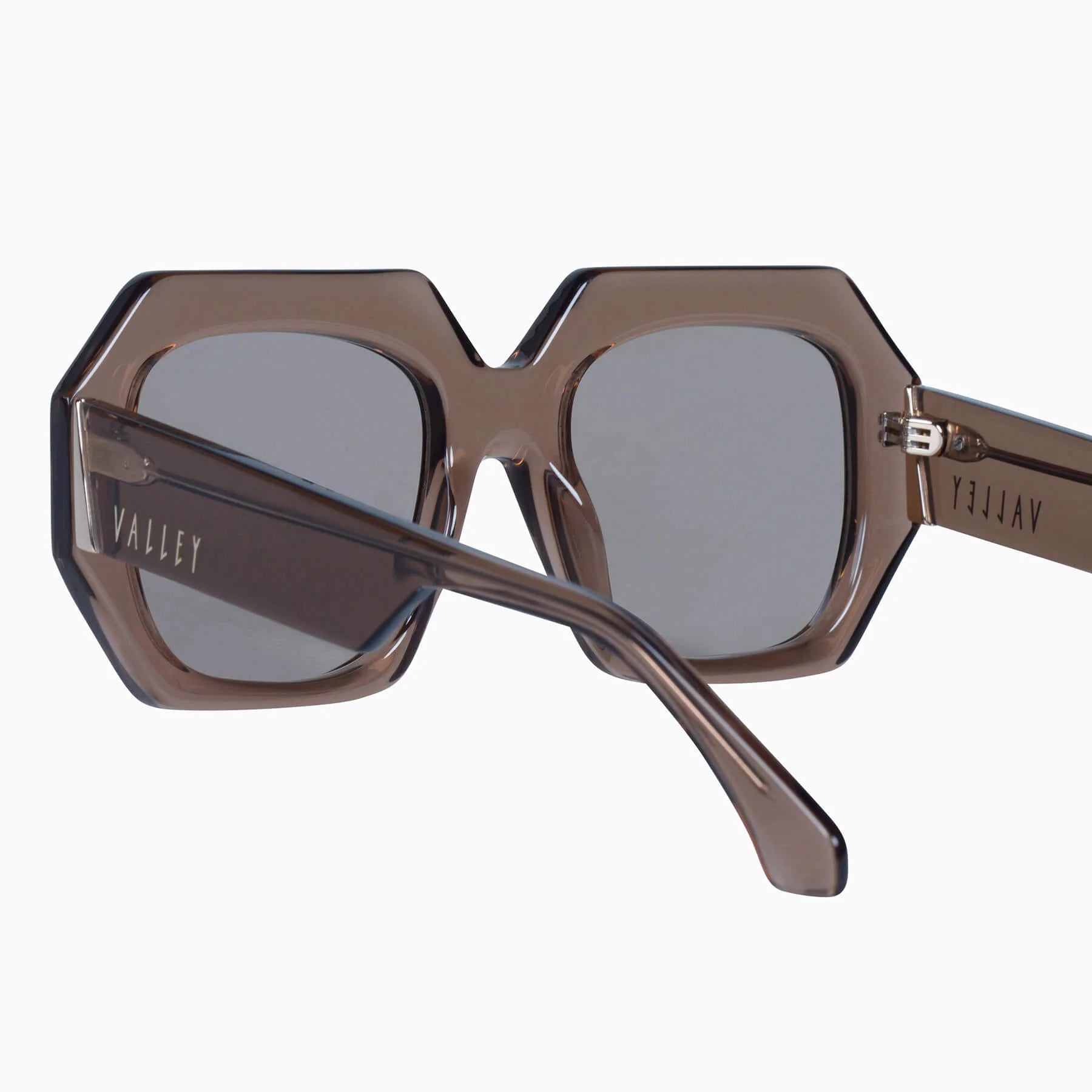 Polarized Monolith / Transparent Mocha with Gold Metal Trim / Light Brown Lens Valley Eyewear
