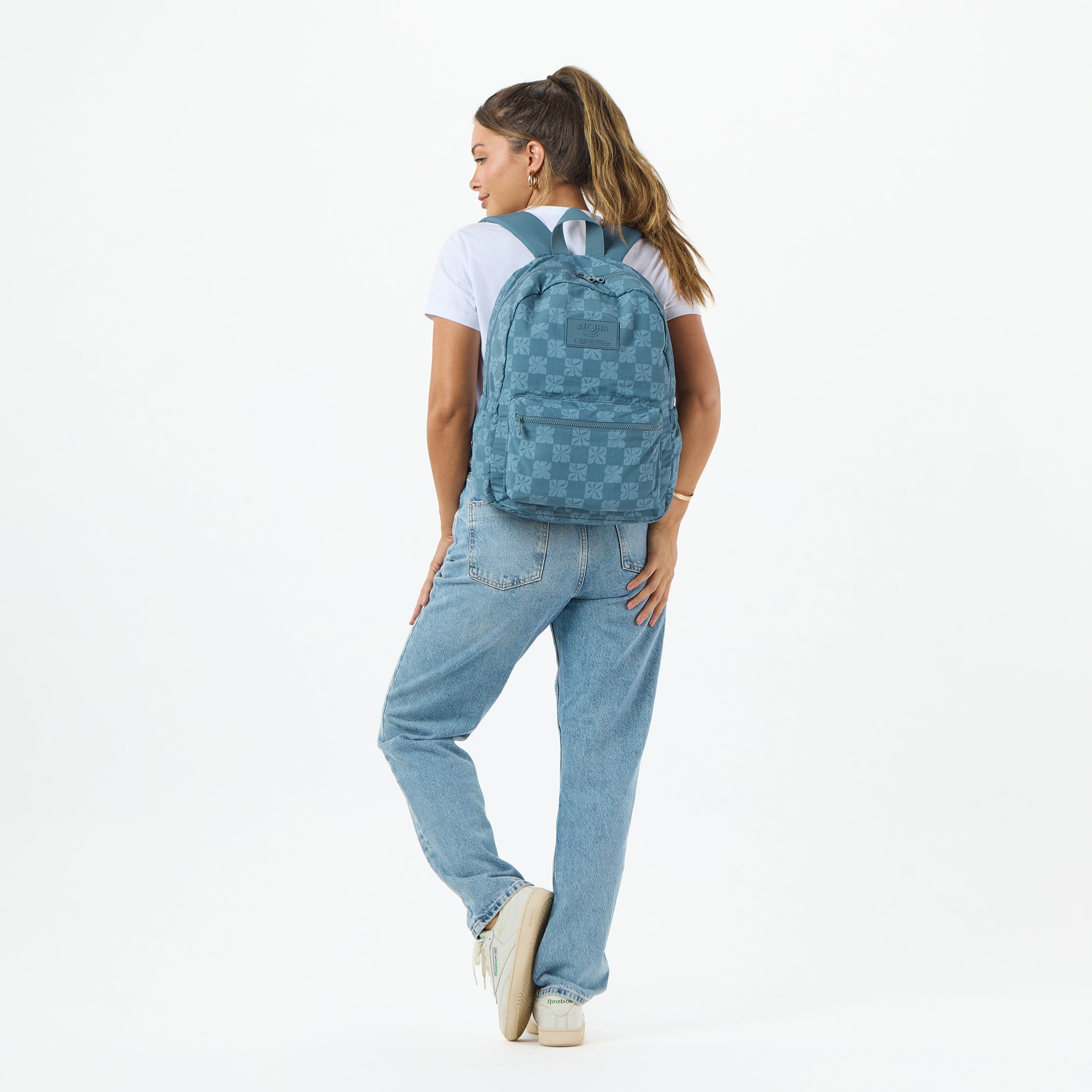 Pua Check Backpack / Slate Aloha Collection