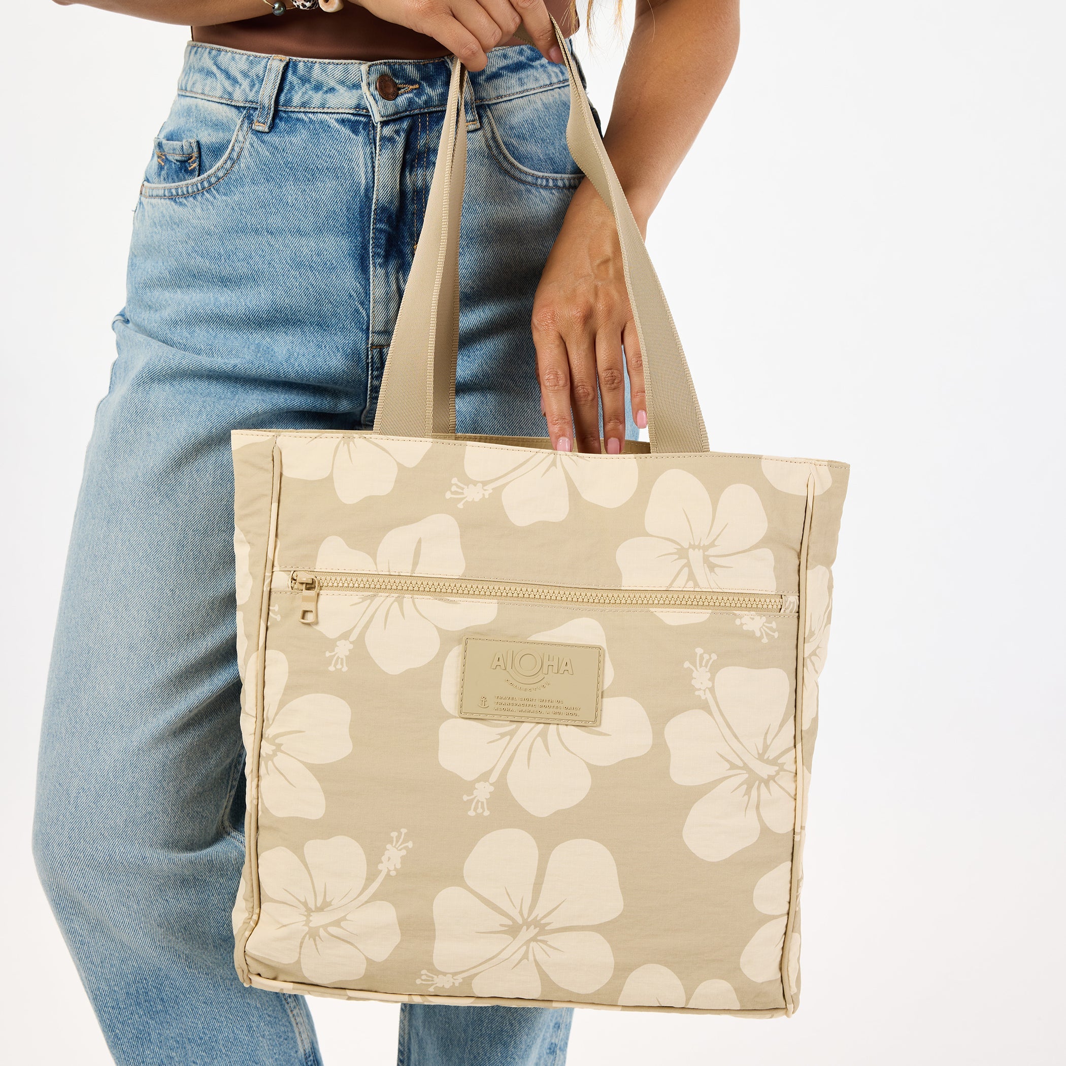 Hana Hou Daily Tote / Creme & Dune Aloha Collection