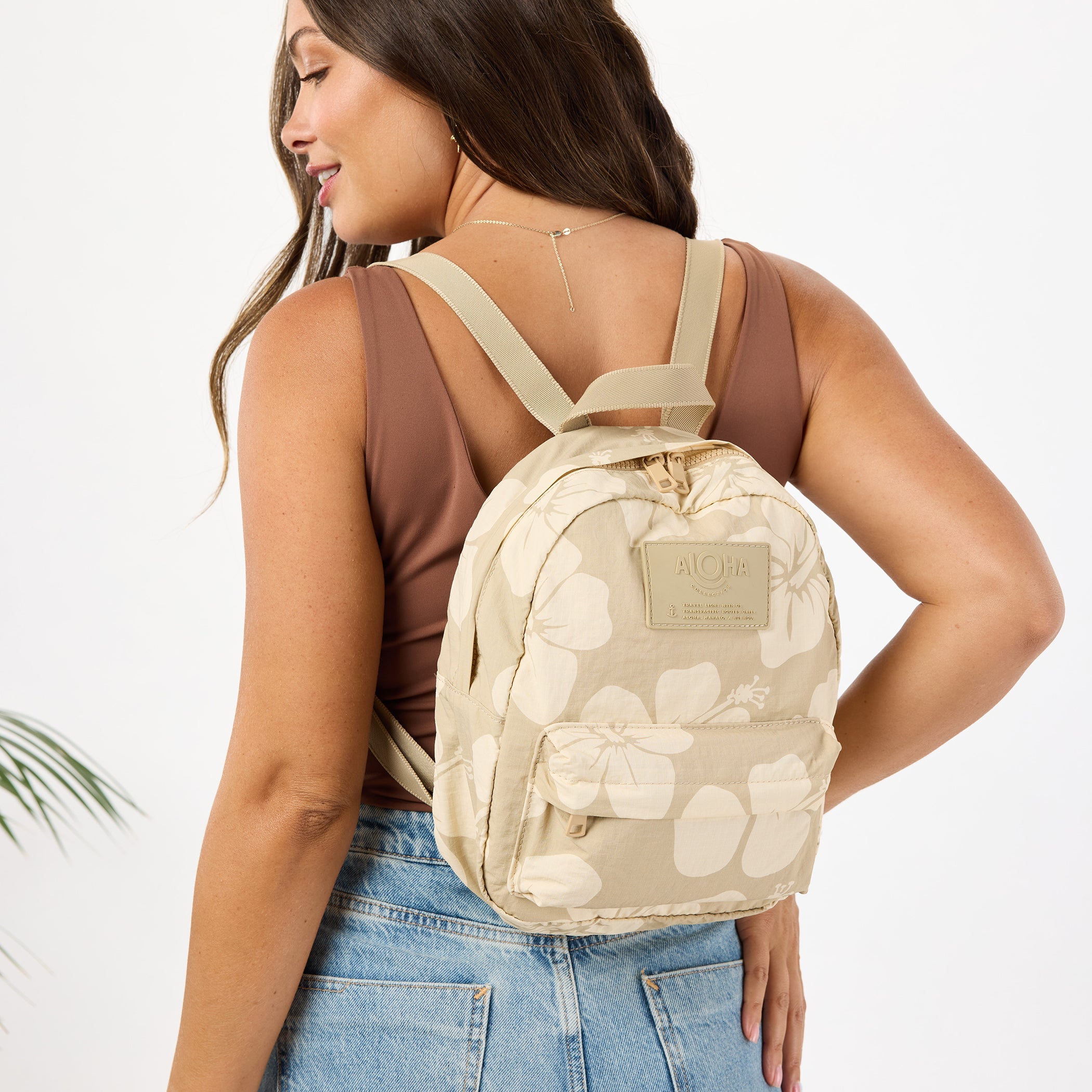 Hana Hou Mini Backpack / Creme & Dune Aloha Collection