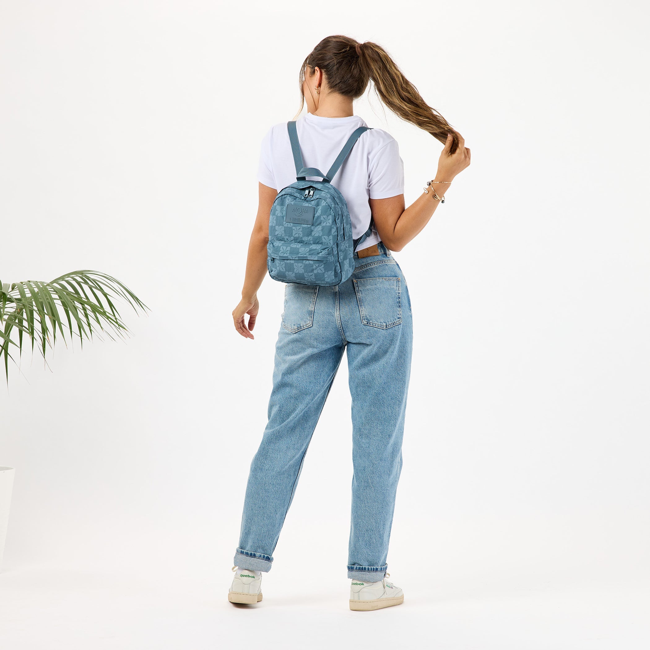 Pua Check Mini Backpack / Slate Aloha Collection