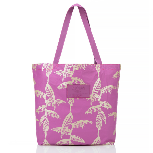 Heliconia Reversible Tote / Glow Orchid Aloha Collection