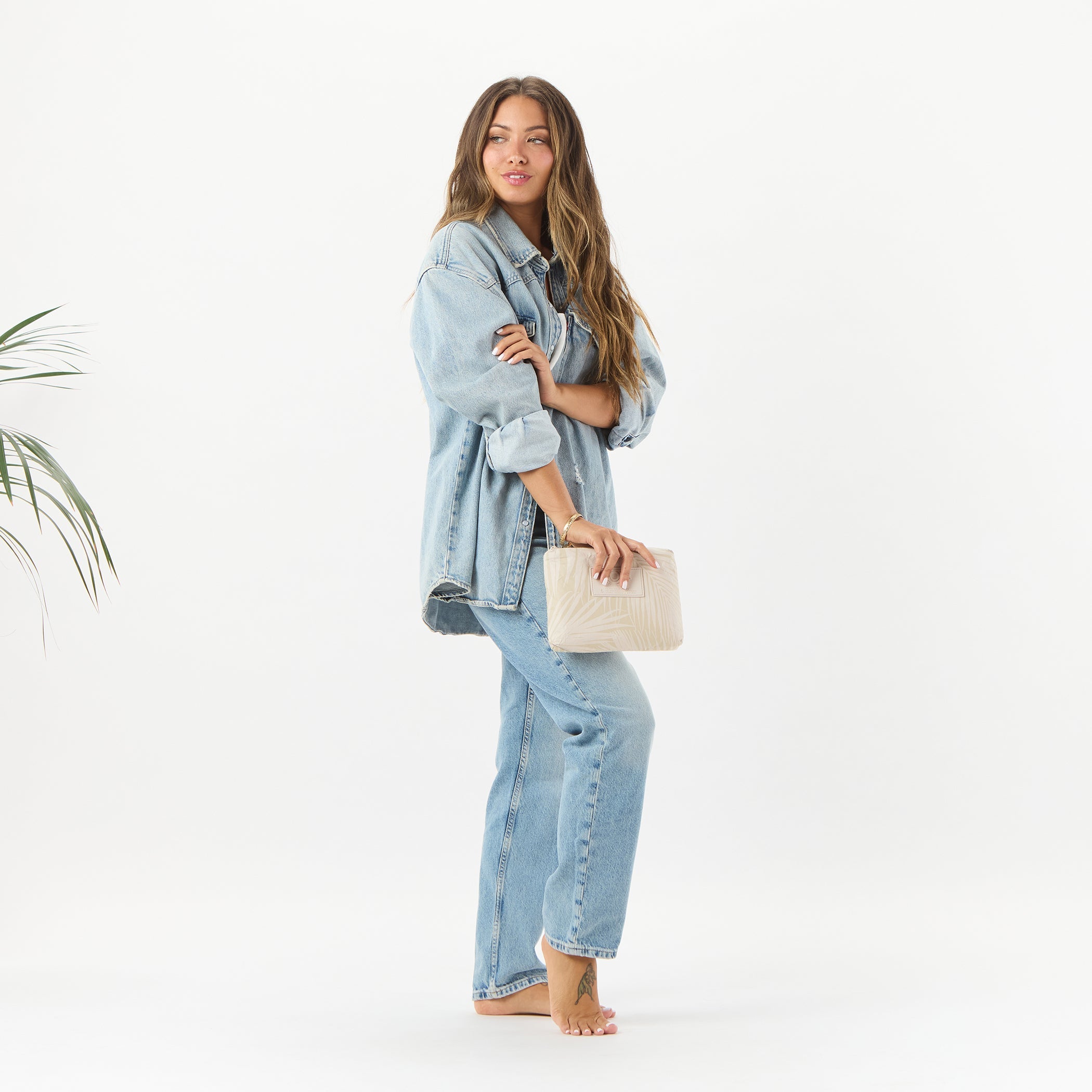 Areca Small Pouch / Latte & Sandstone Aloha Collection