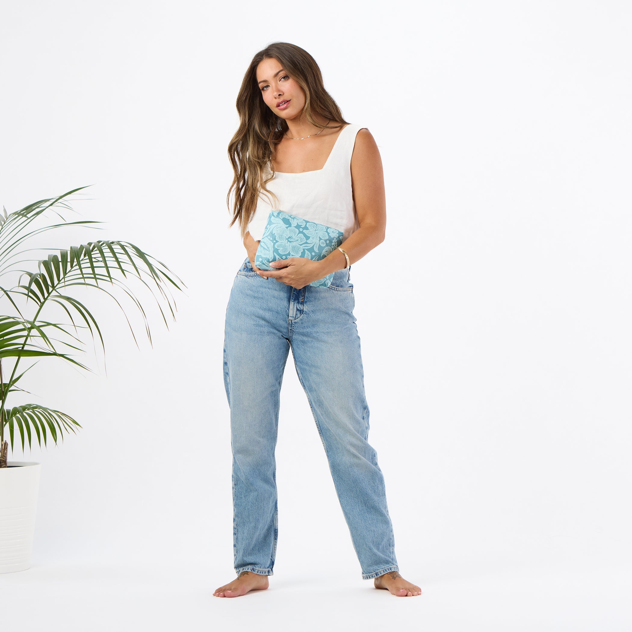 Breezy Small Pouch / Pacific & Lemu Blue Aloha Collection