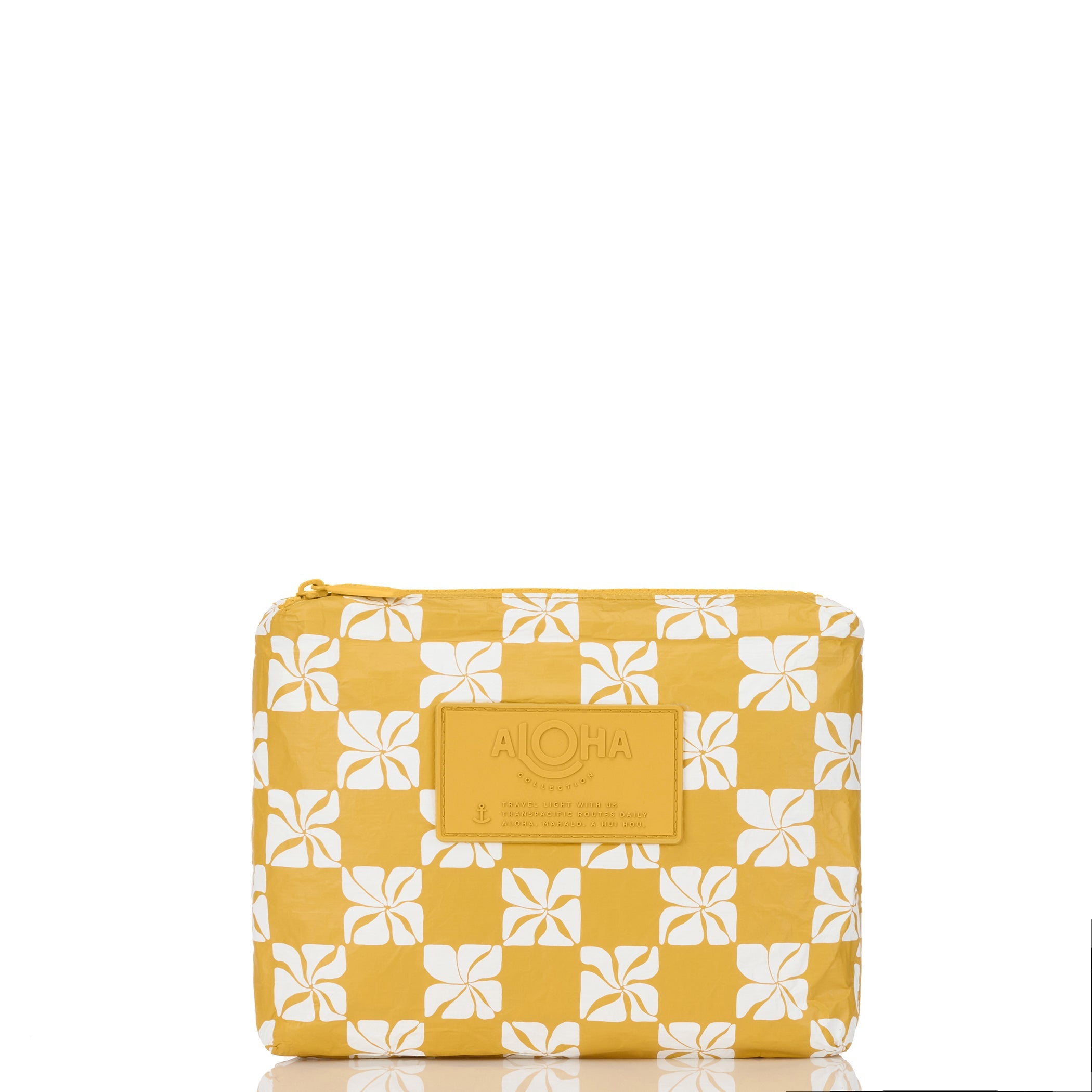 Pua Check Small Pouch / Hot Mustard Aloha Collection