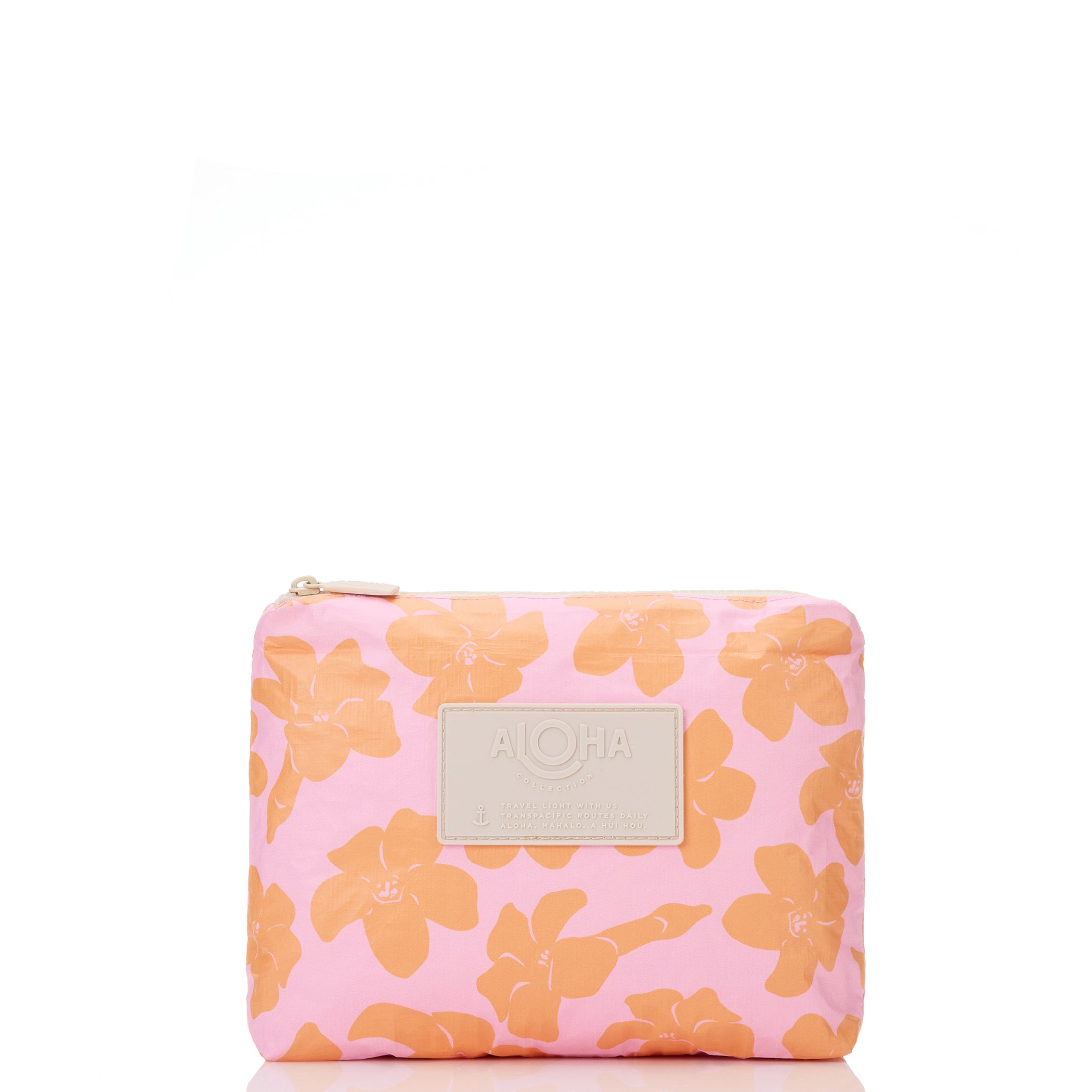 Puakenikeni Buds Small Pouch / Pink & Orange Aloha Collection