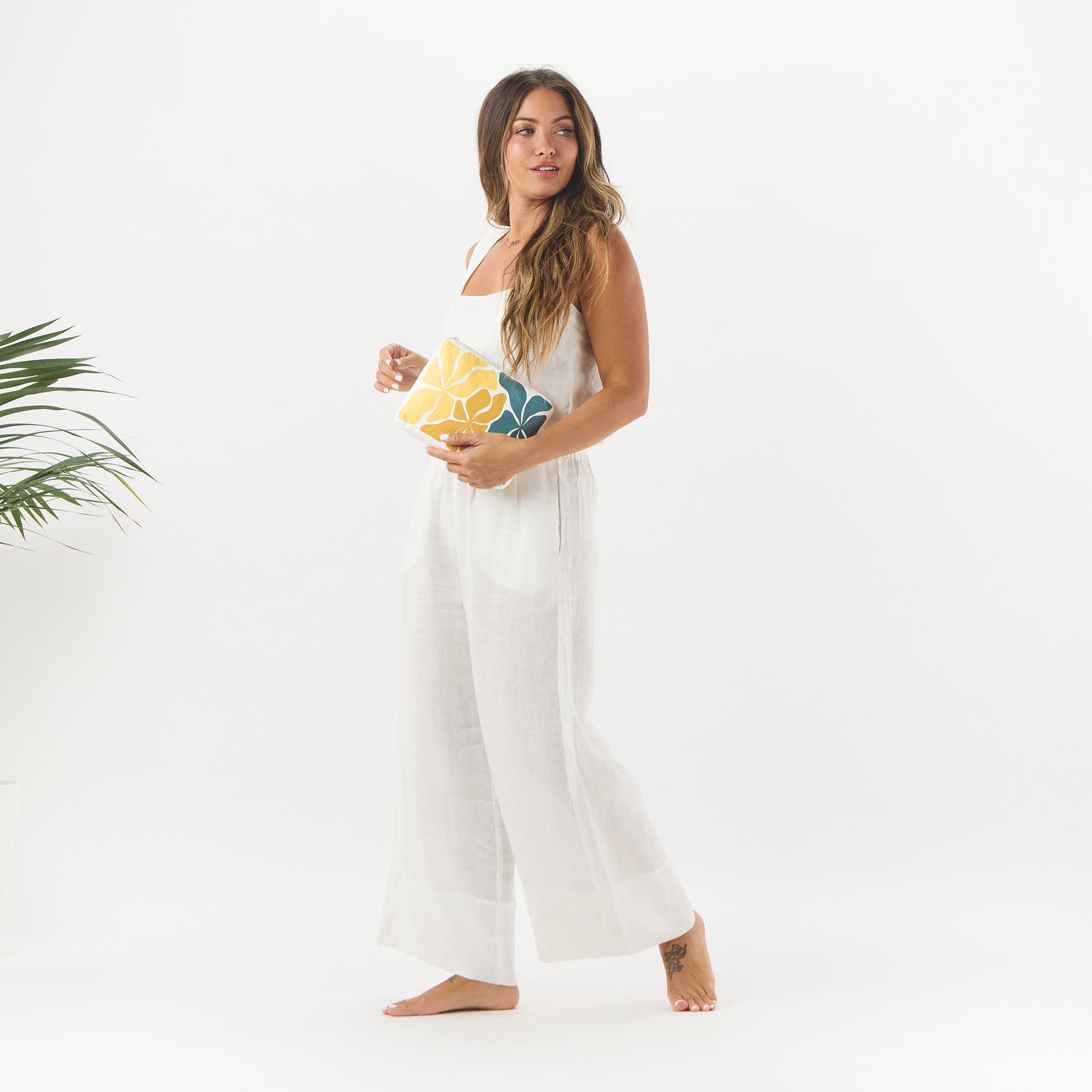 Wavy Small Pouch / Hot Mustard Aloha Collection