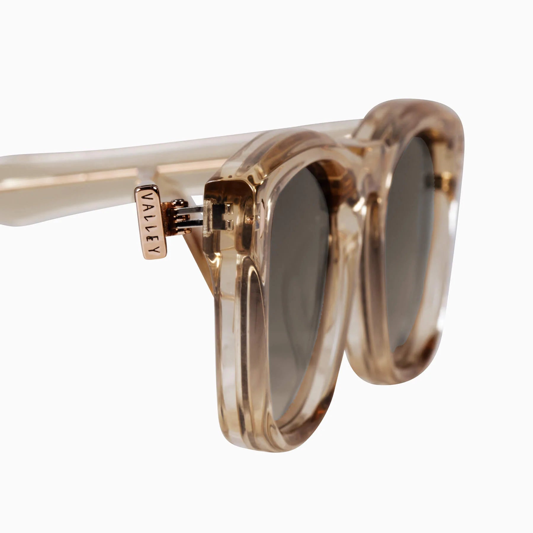 Solomon / Champagne with Rose Gold Metal Trim / Polarized Brown Gradient Lens Valley Eyewear