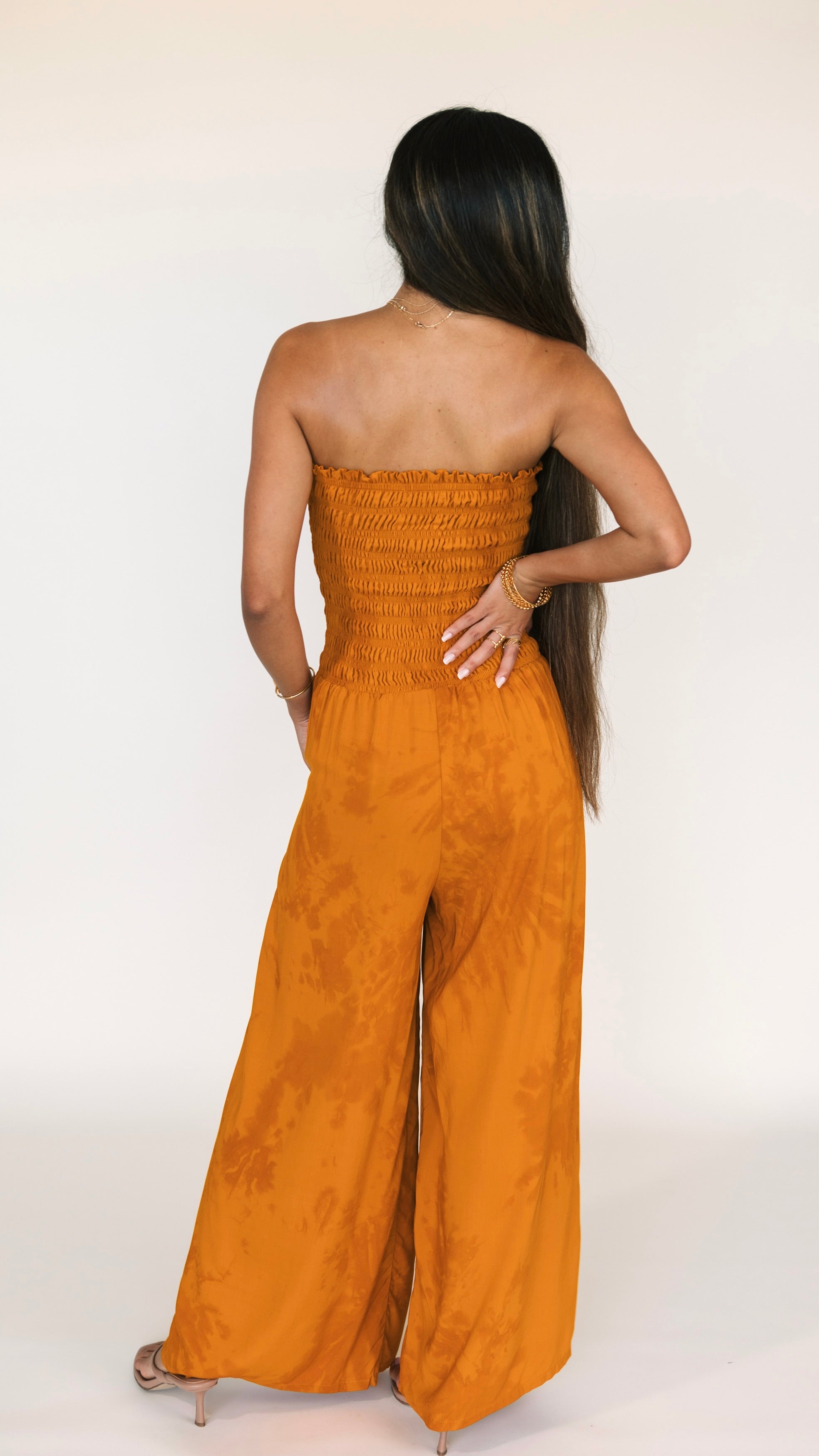 Lawai Jumpsuit / Tangerine Sunset Khush Clothing