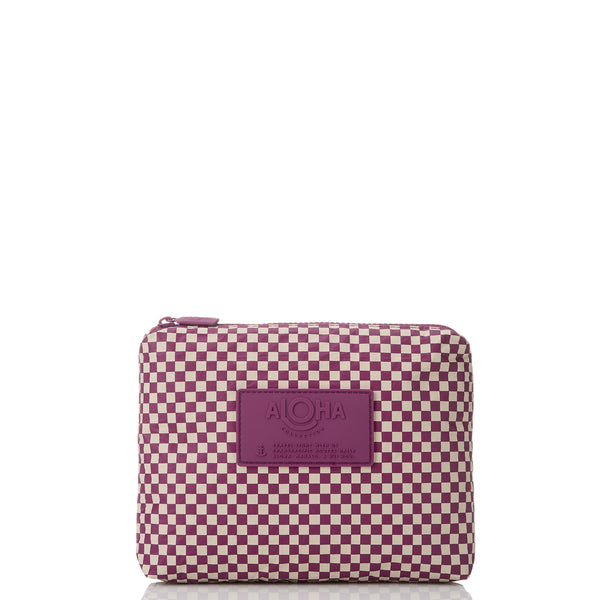 Tiny Check Small Pouch / Sandstone & Plum Aloha Collection