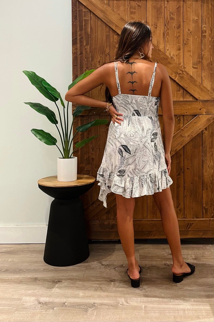 Chantai Dress / Flora Black Khush Clothing