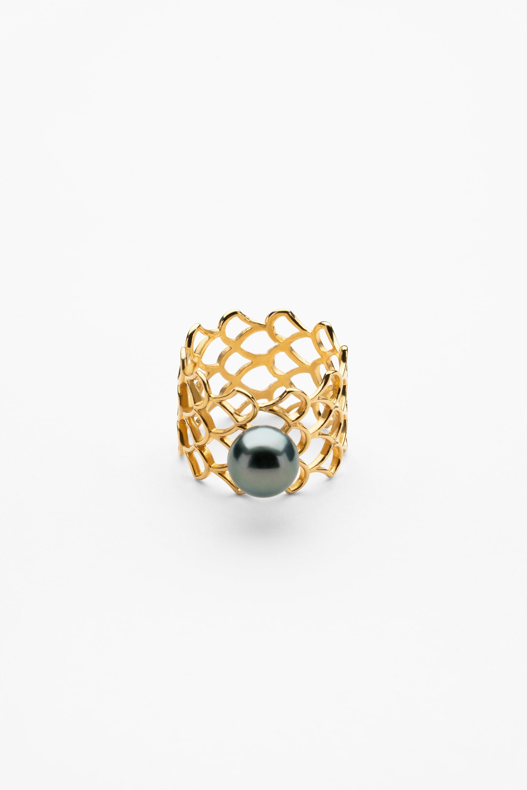 Tahitian Pearl MerMesh Ring KEANI JEWELRY