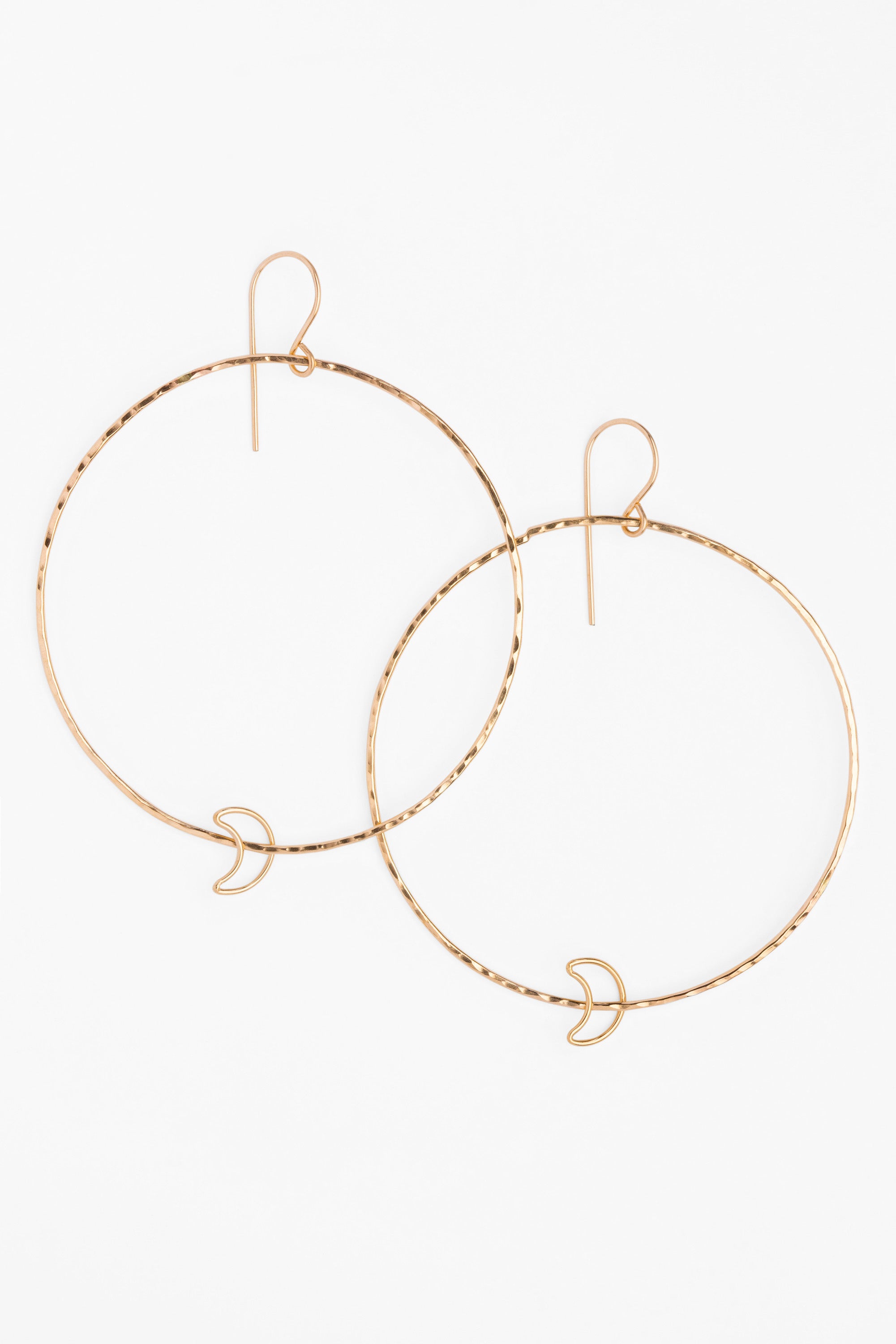 Large Mahina Moon Hoop Earrings, Designed by Keani Hawaii