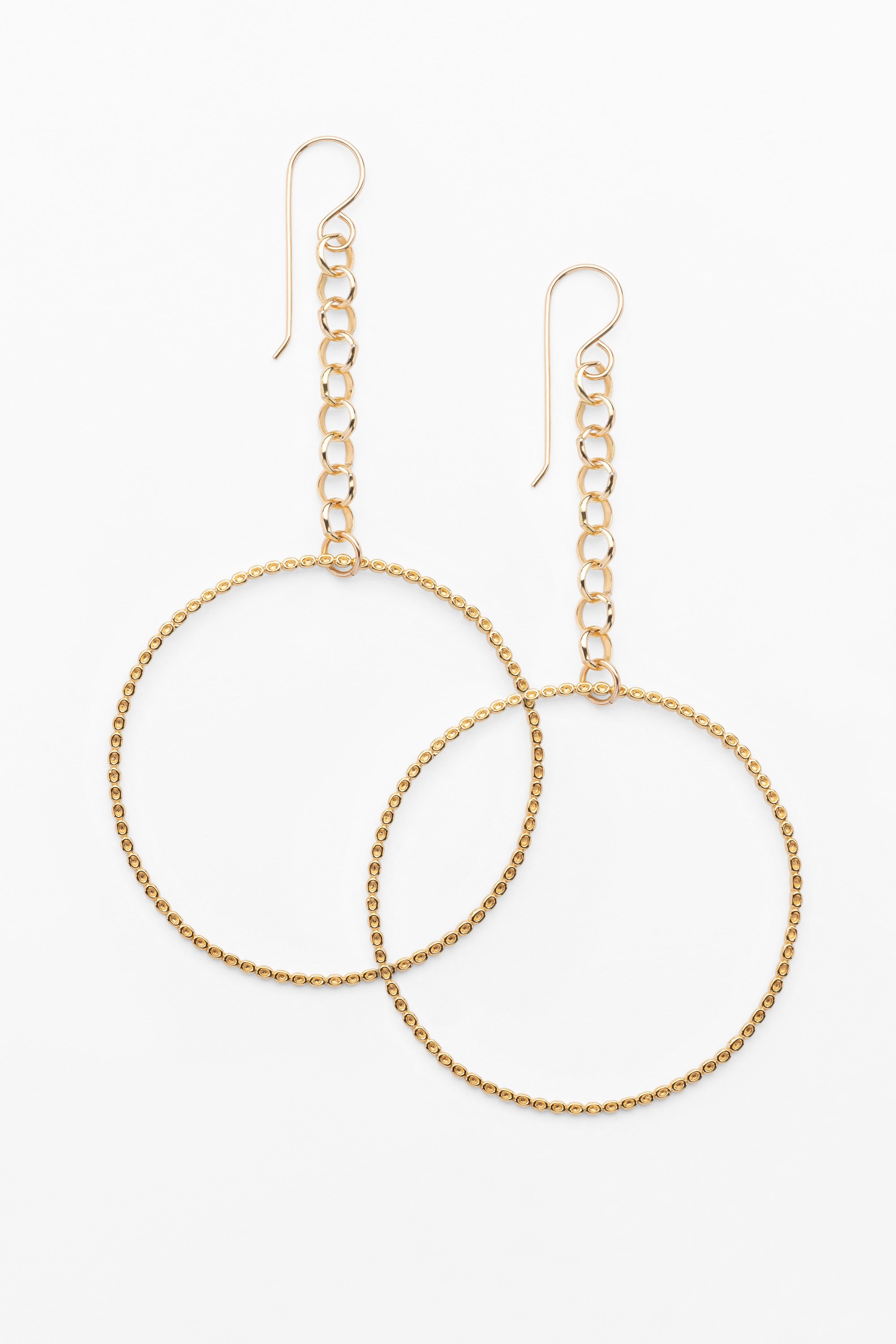 Enchanted Dropped Hoop Earrings, Designed by Keani Hawai'i in Maui