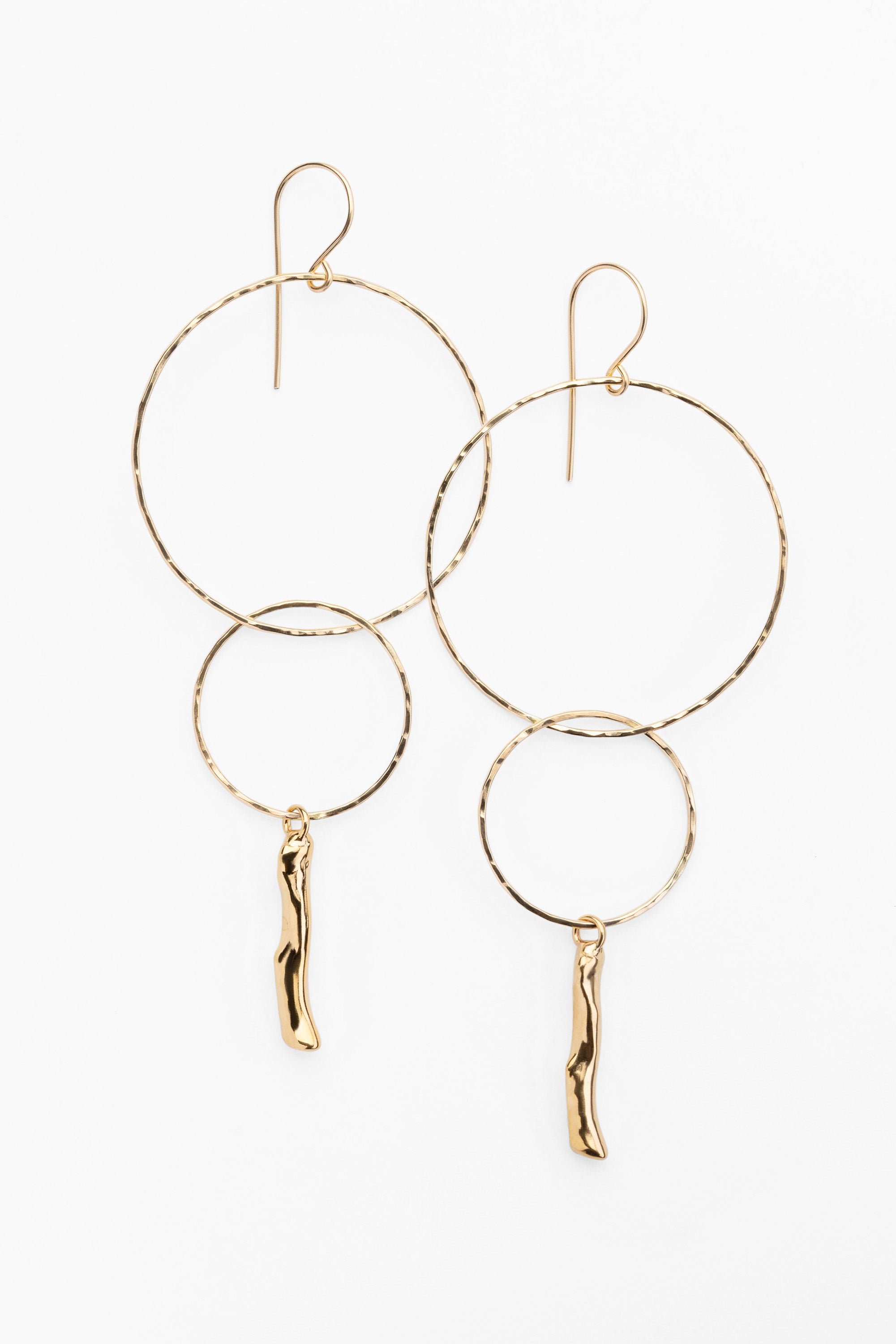 Seascape Hamoa Coral Hoop Earrings, Designed by Keani Hawai'i in Maui