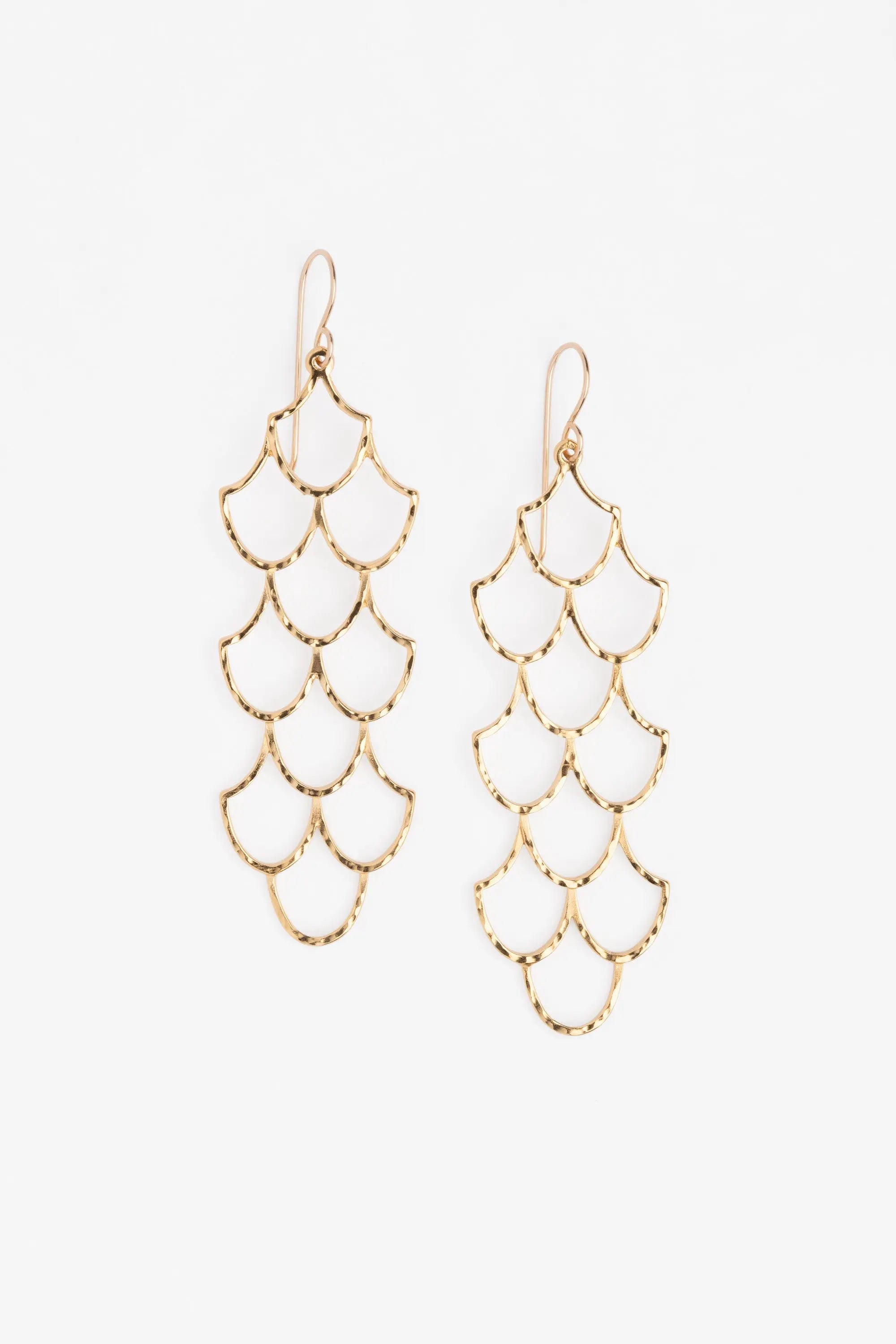 Cascades Mermaid Scale Earrings, Designed by Keani Hawai'i in Maui