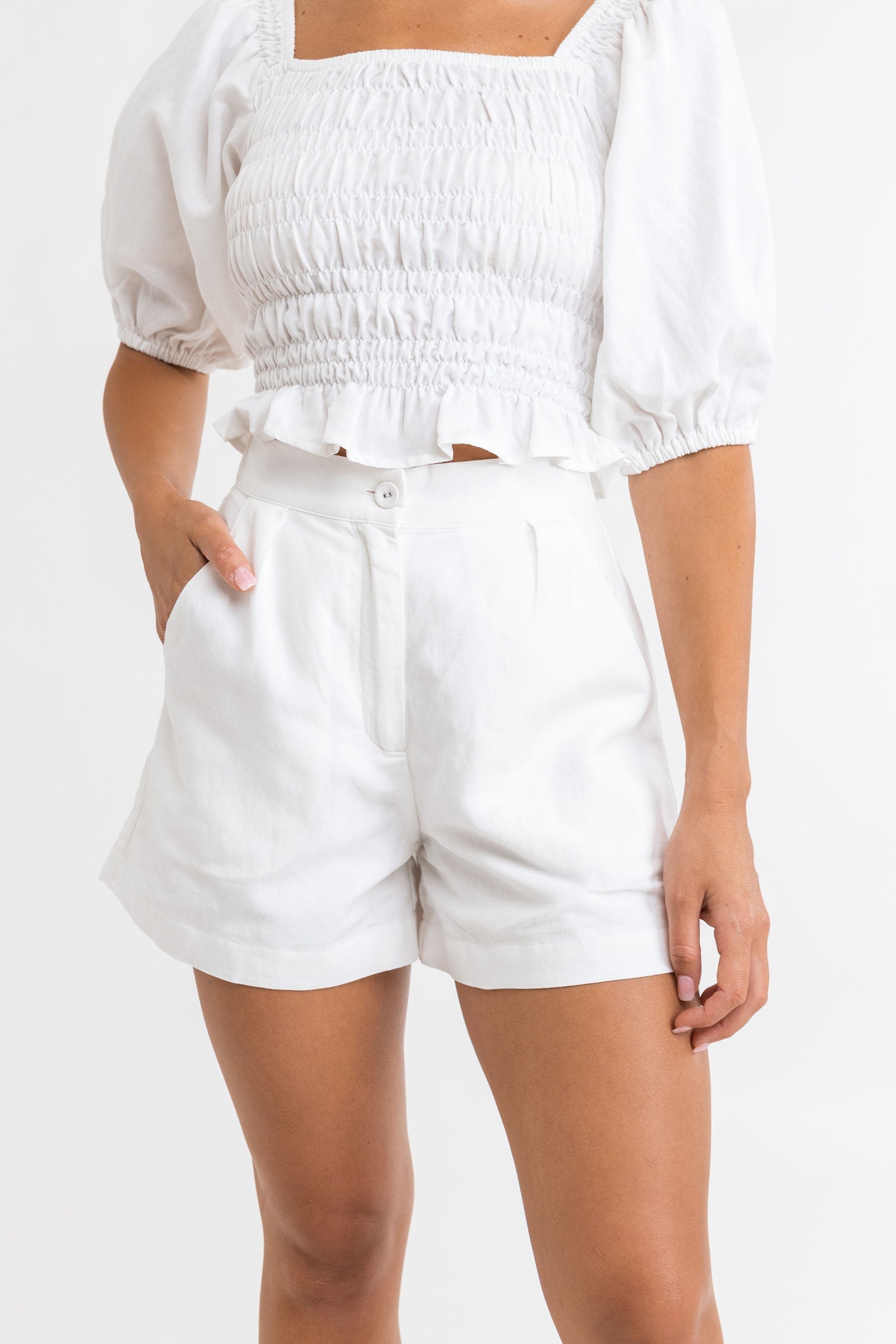 Eddie Elasticated Short / White RHYTHM