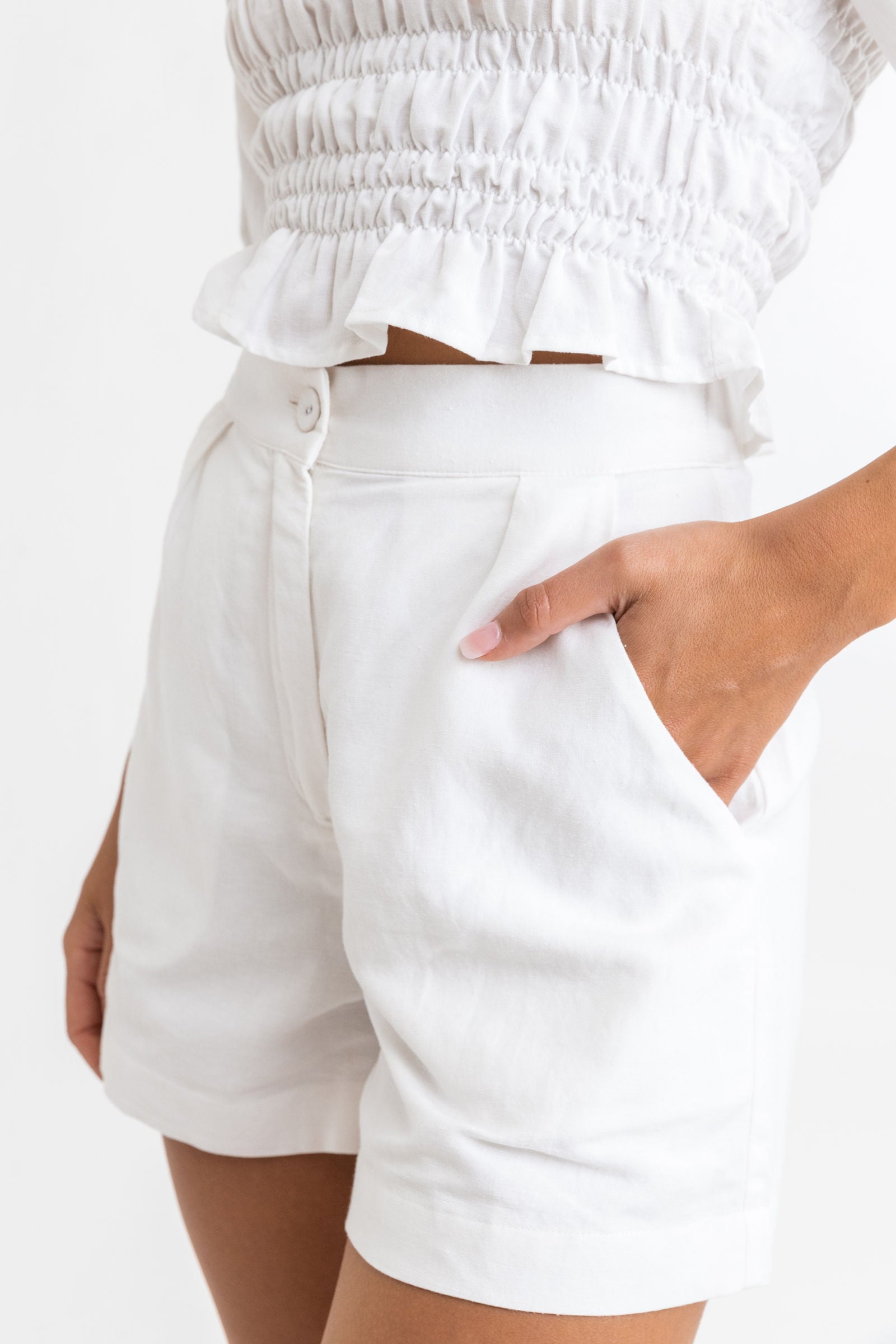 Eddie Elasticated Short / White RHYTHM