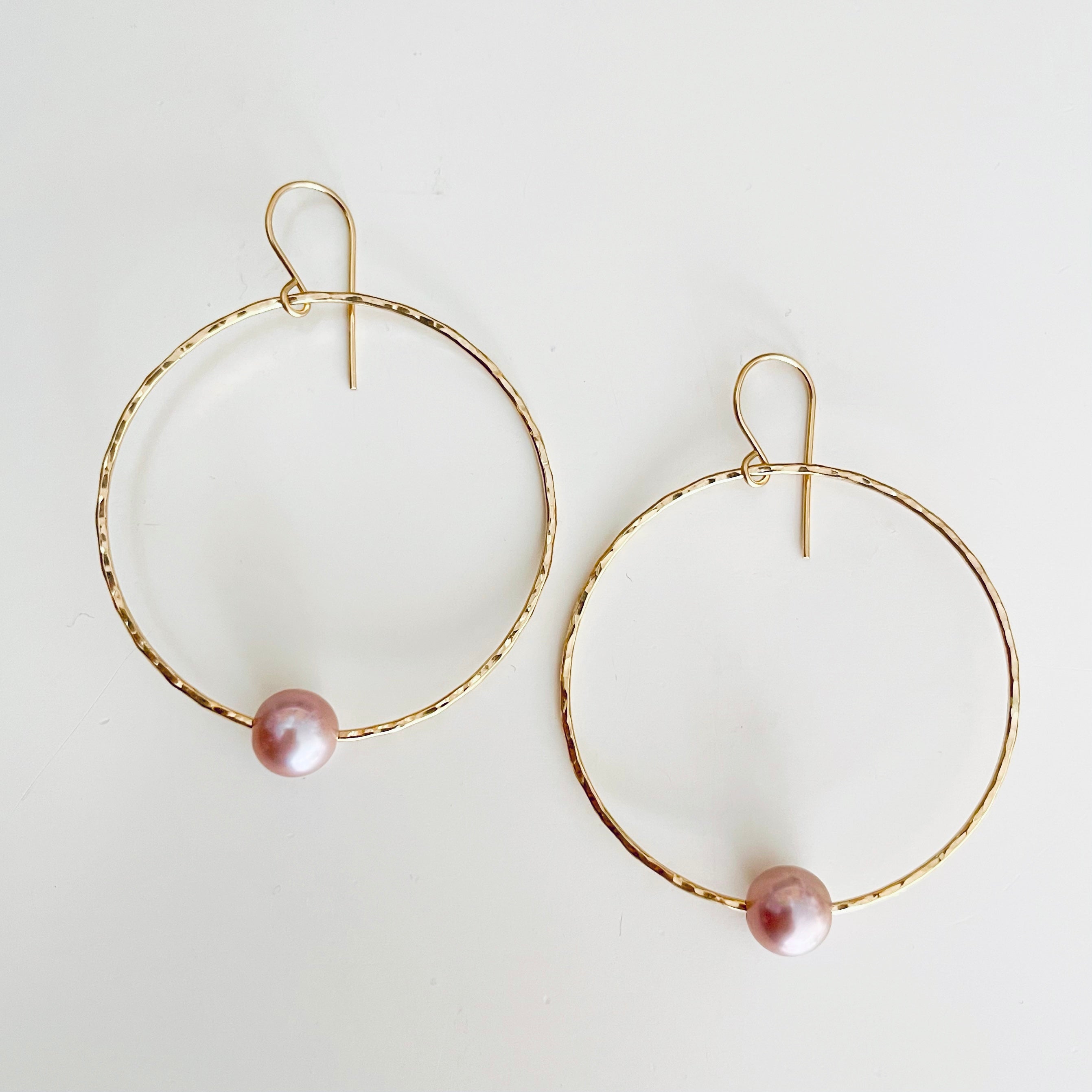 Hinuhinu Edison Pearl Hoops KEANI JEWELRY