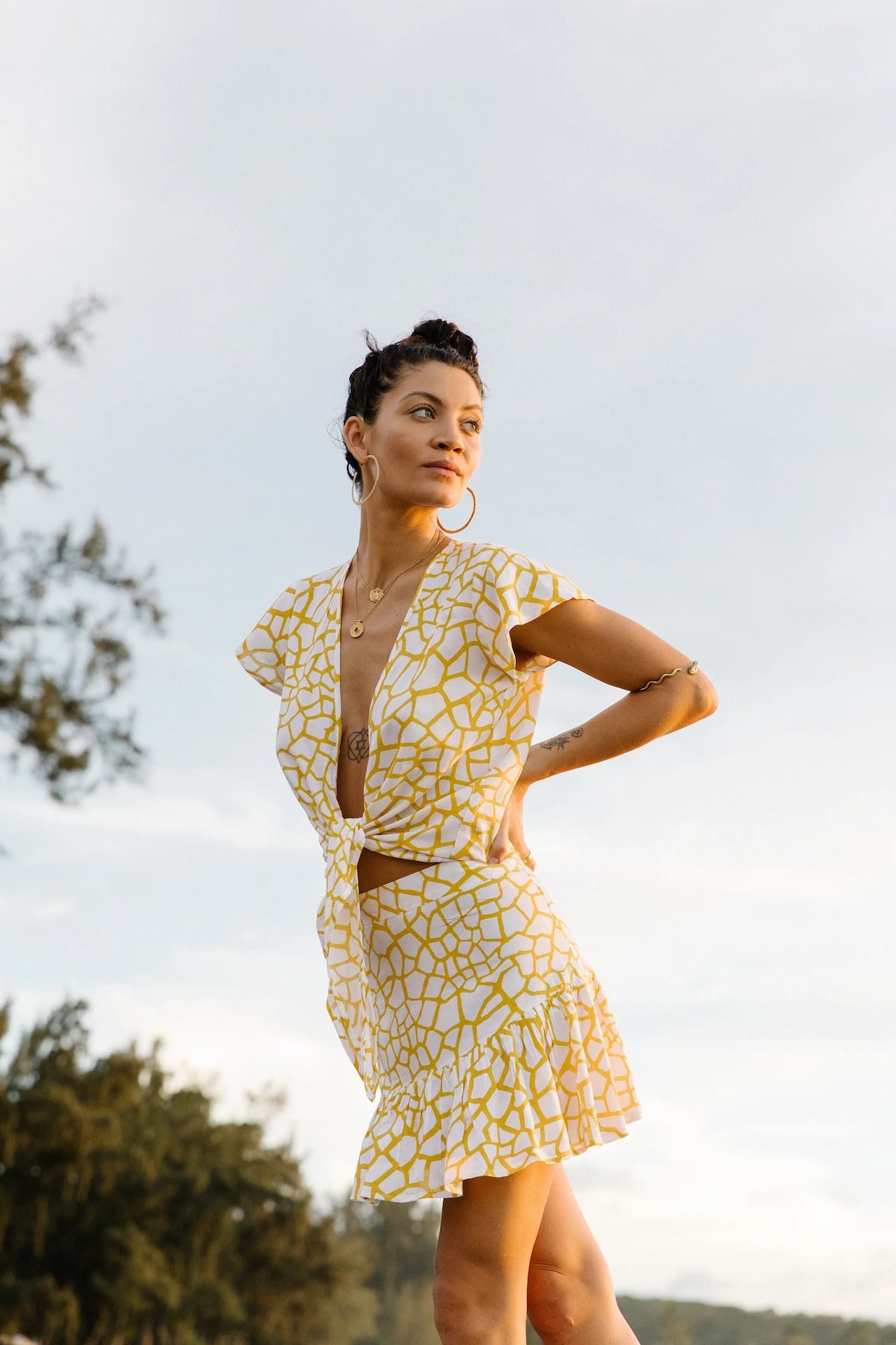 Sahara Ruffle Mini Skirt XIX PALMS