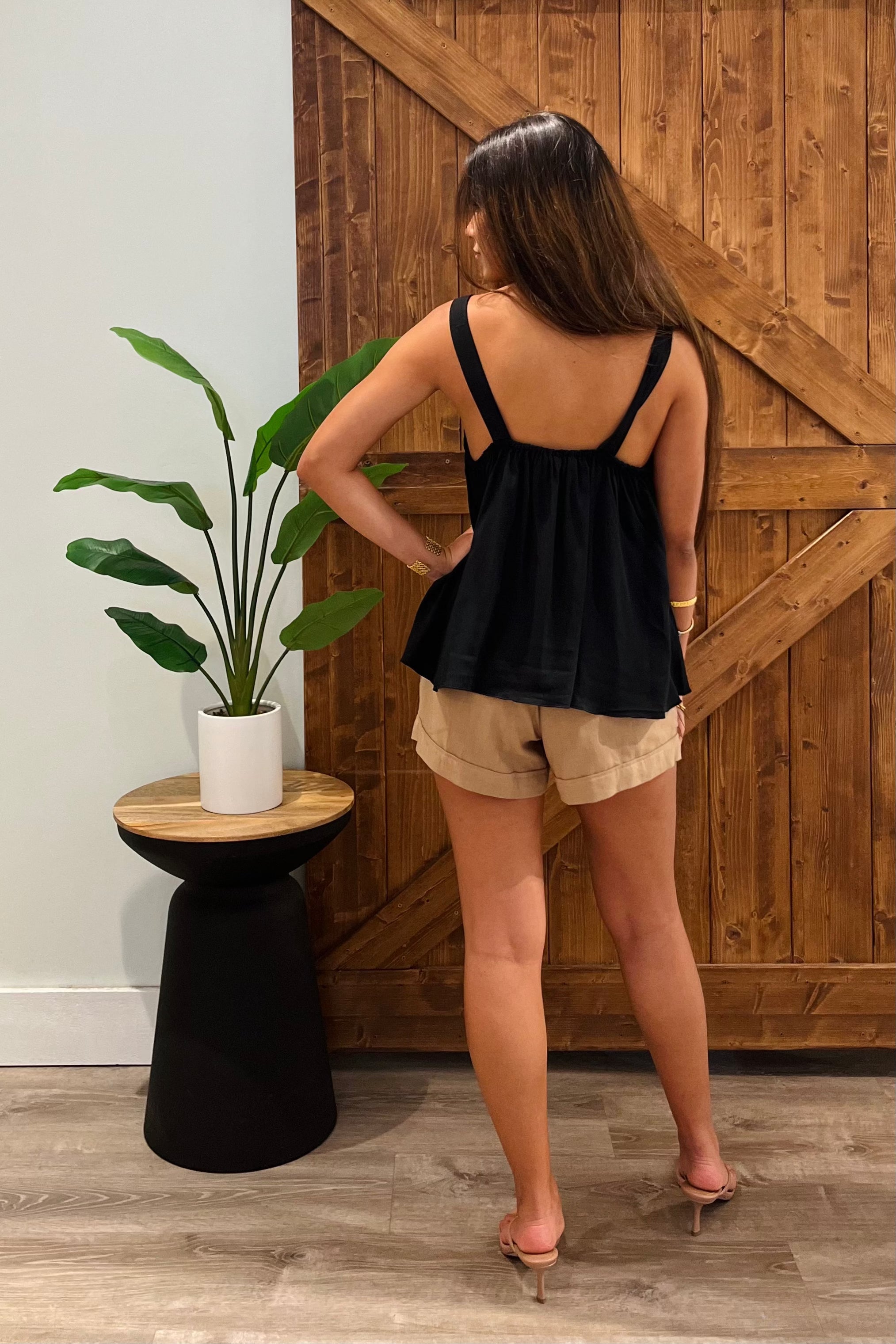 Frankie Top / Solid Black Khush Clothing