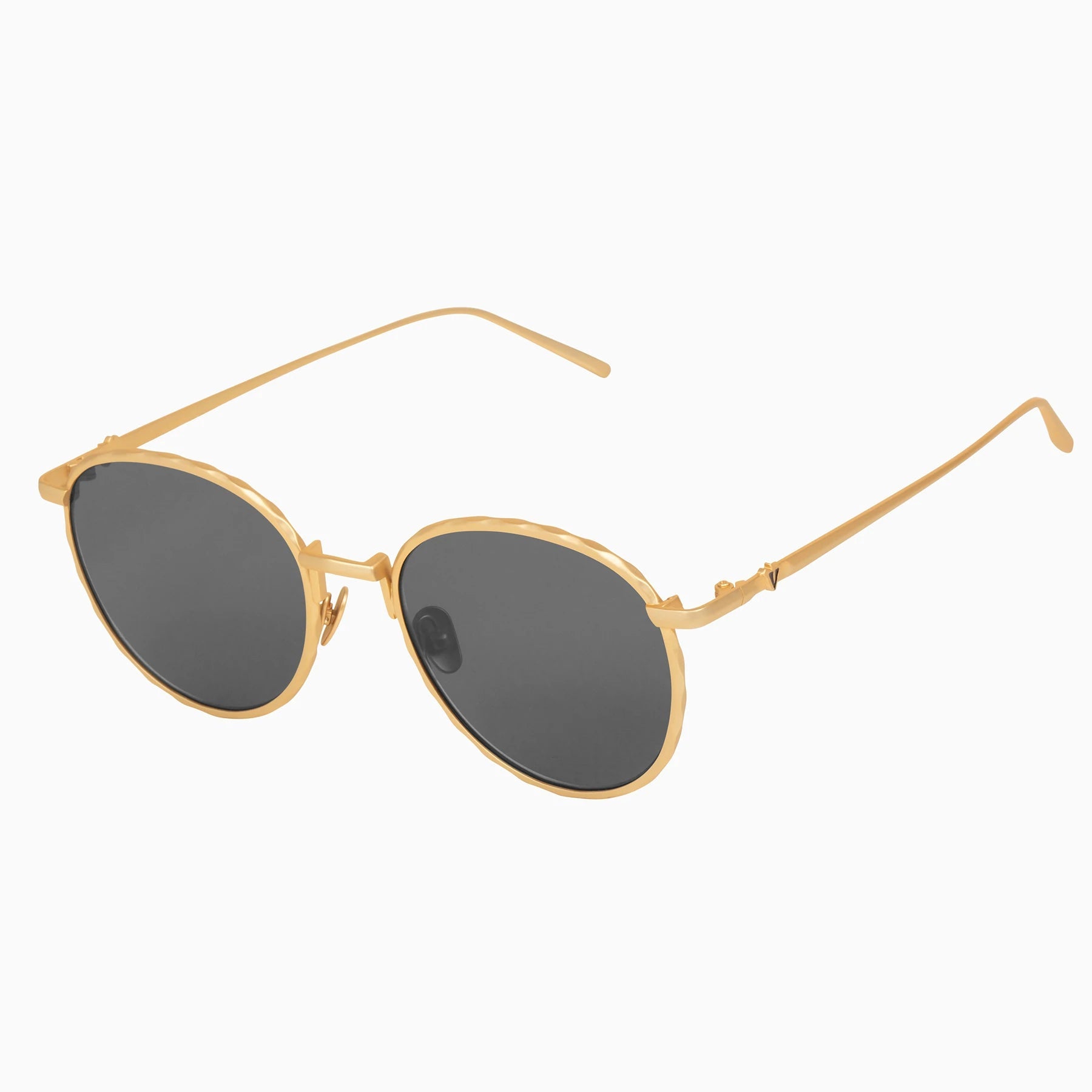 Polarized Corpus / Brushed Gold Titanium / Black Lens Valley Eyewear
