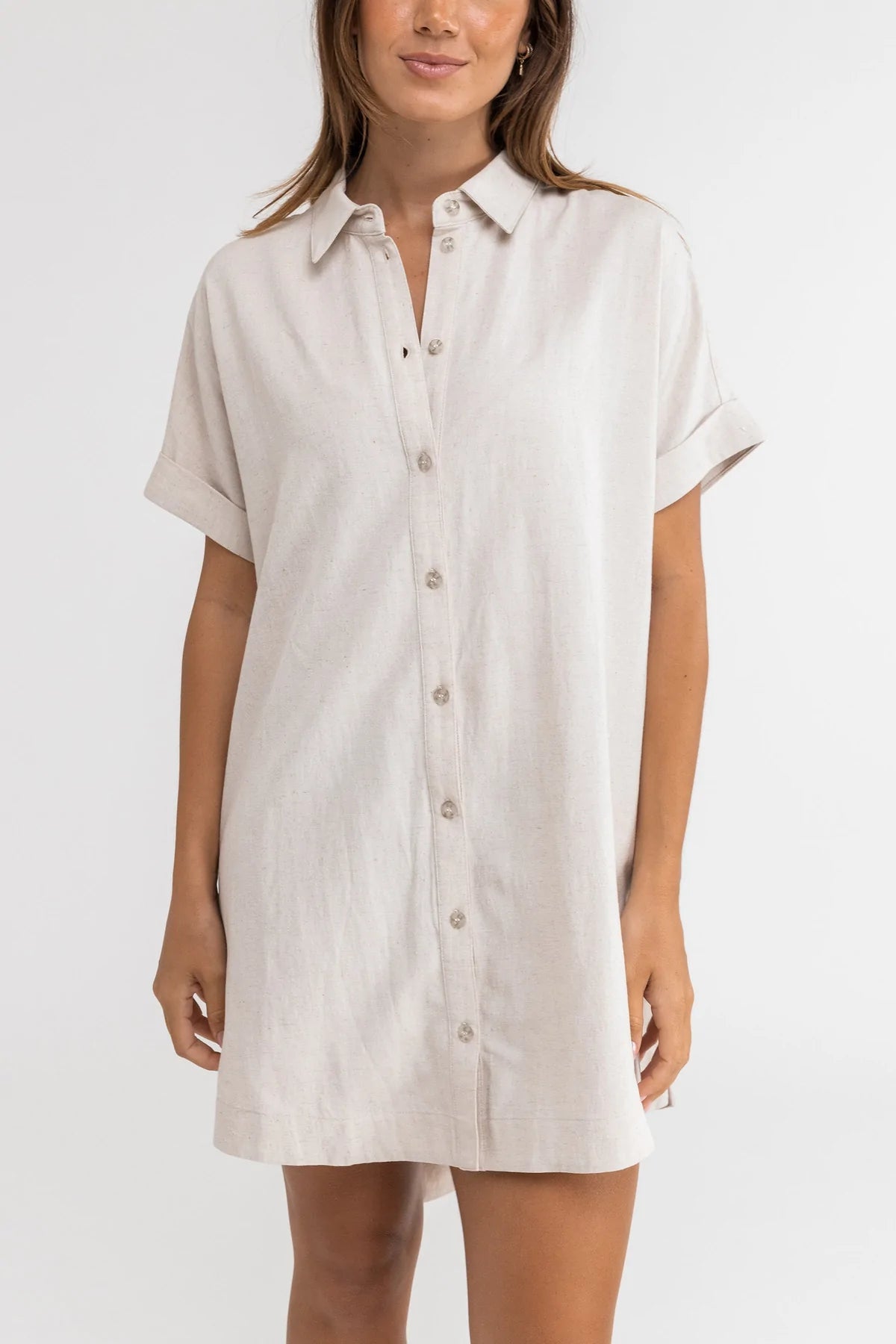 Classic Linen Shirt Dress / Oat RHYTHM