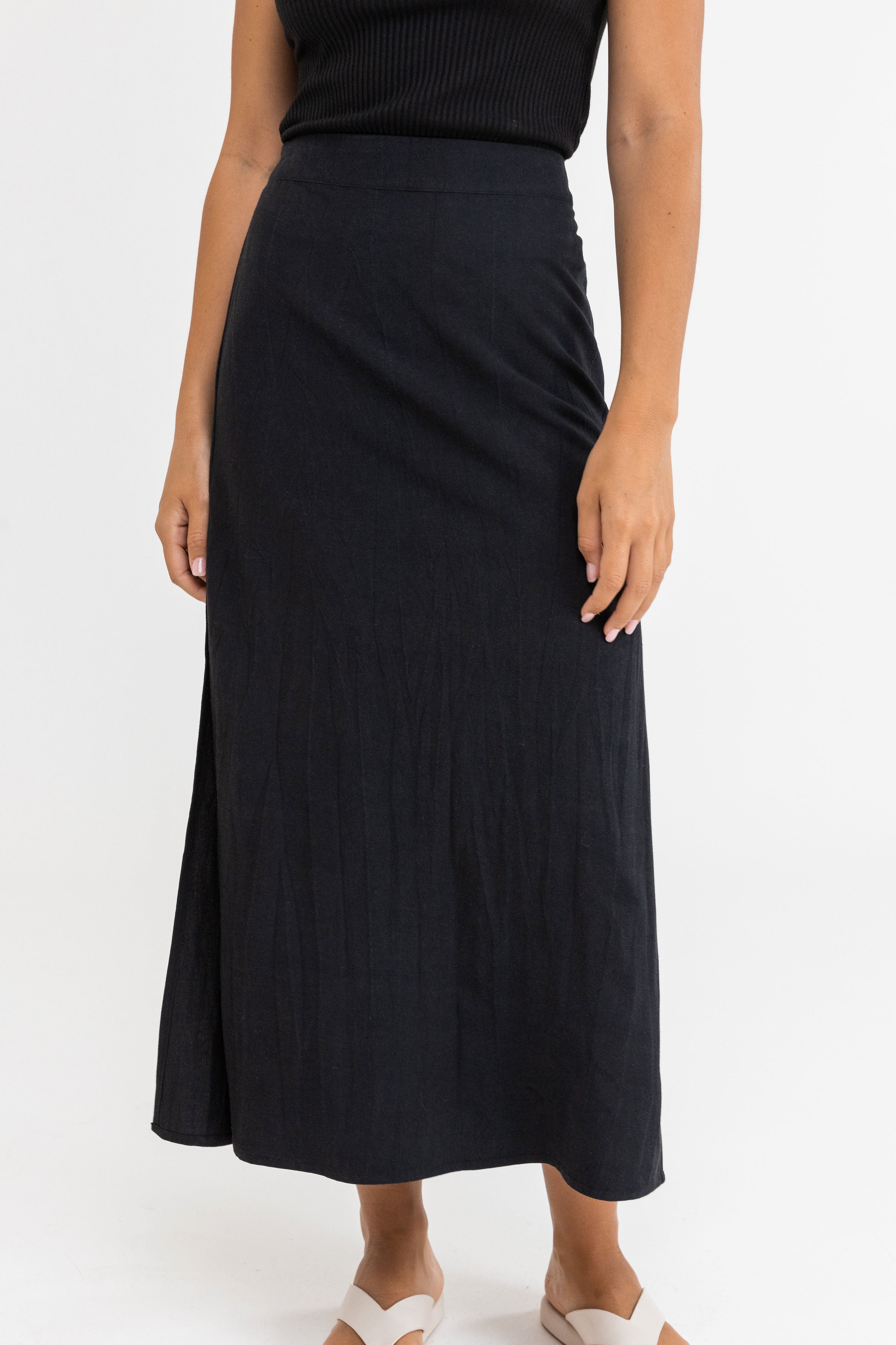Classic Midi Skirt / Black RHYTHM
