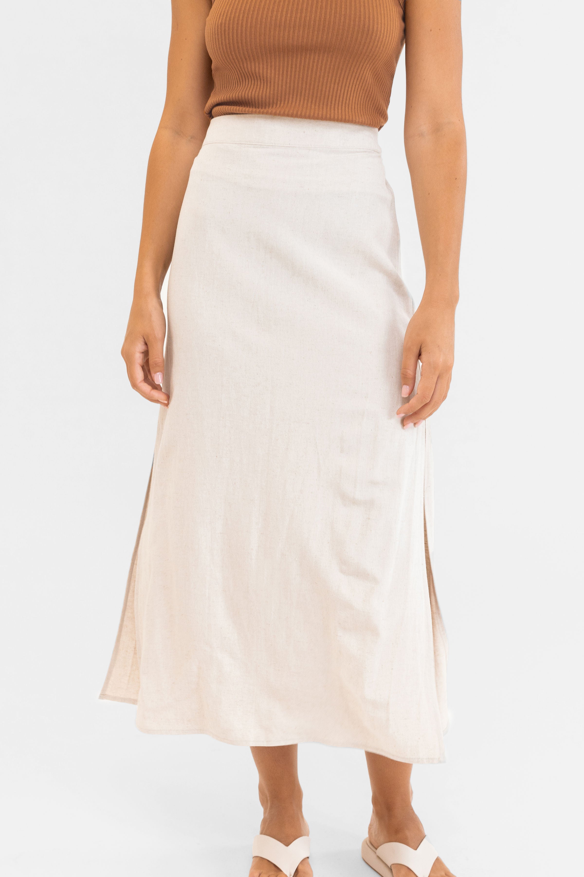 Classic Midi Skirt / Oat RHYTHM