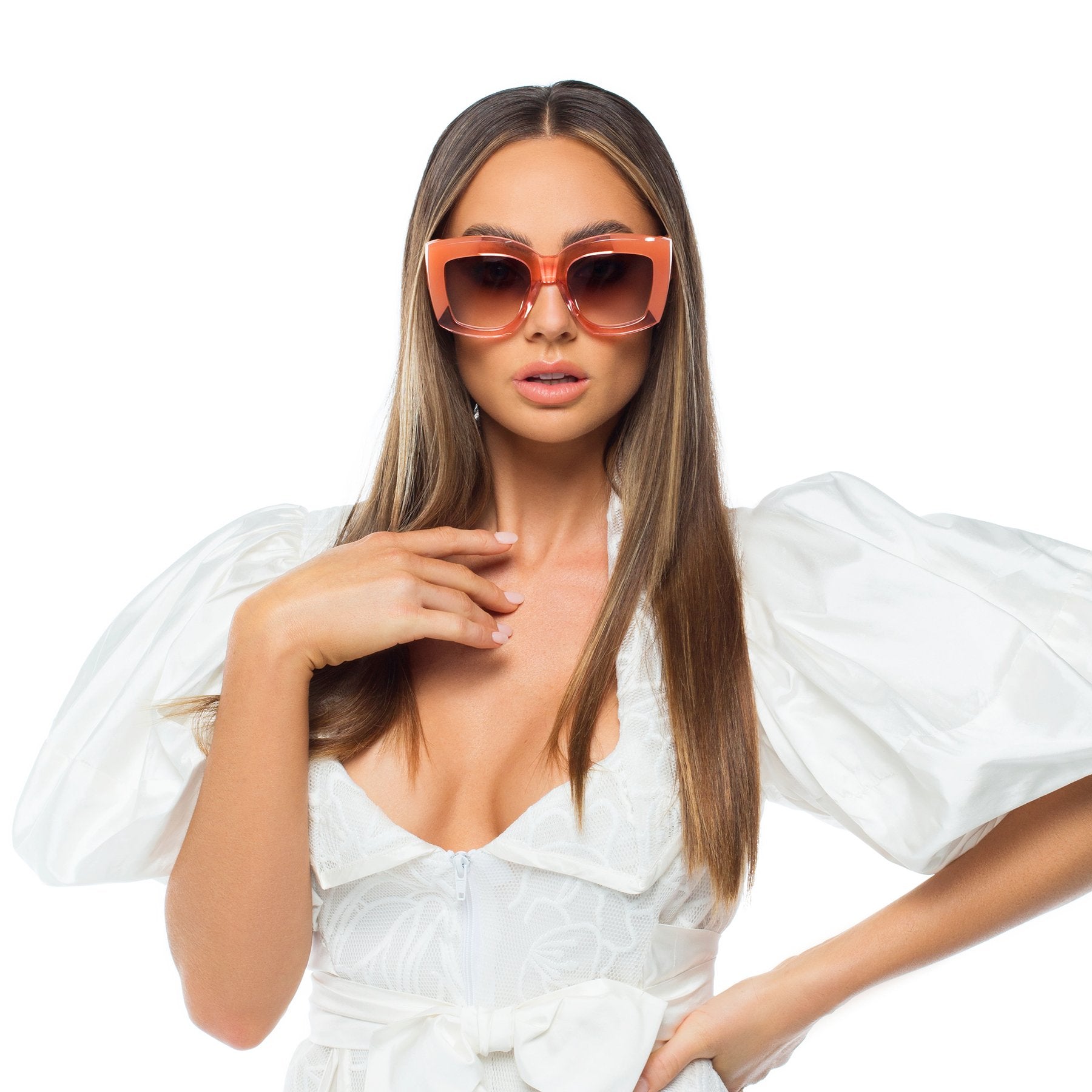 Polarized Coltrane / Transparent Pink with Blush / Brown Gradient Lens Valley Eyewear