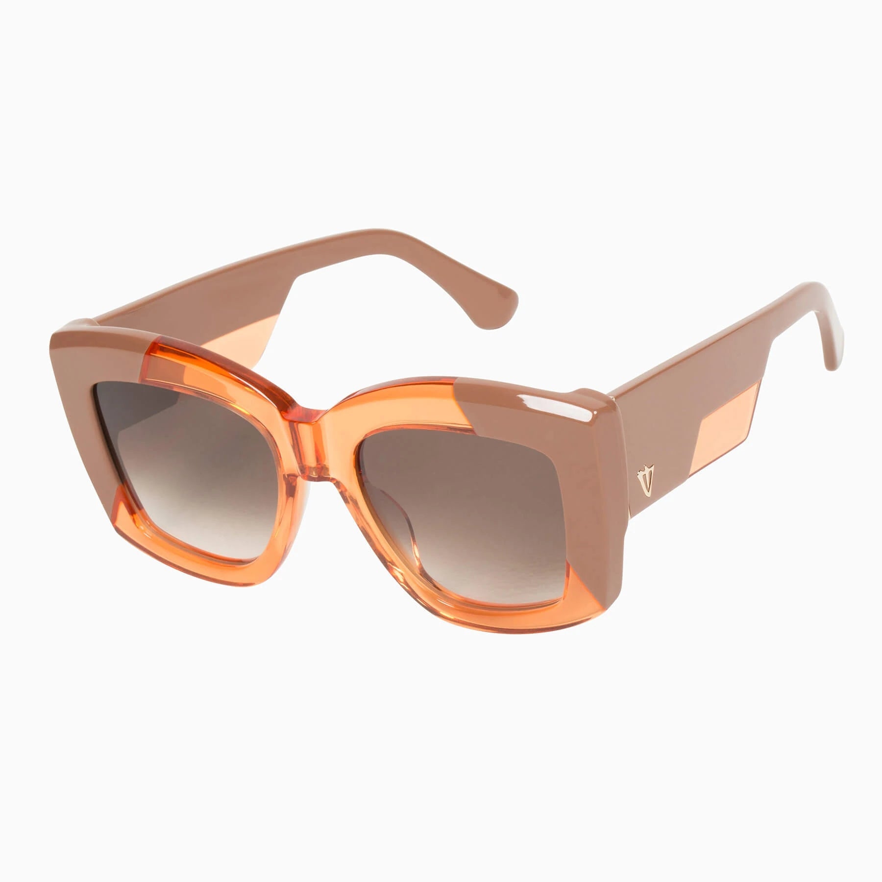 Polarized Coltrane / Transparent Orange with Ash Rose Corners / Brown Gradient Lens Valley Eyewear