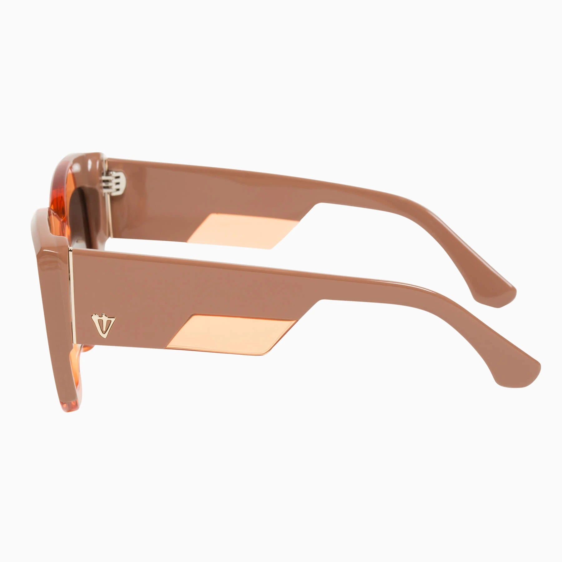 Polarized Coltrane / Transparent Orange with Ash Rose Corners / Brown Gradient Lens Valley Eyewear