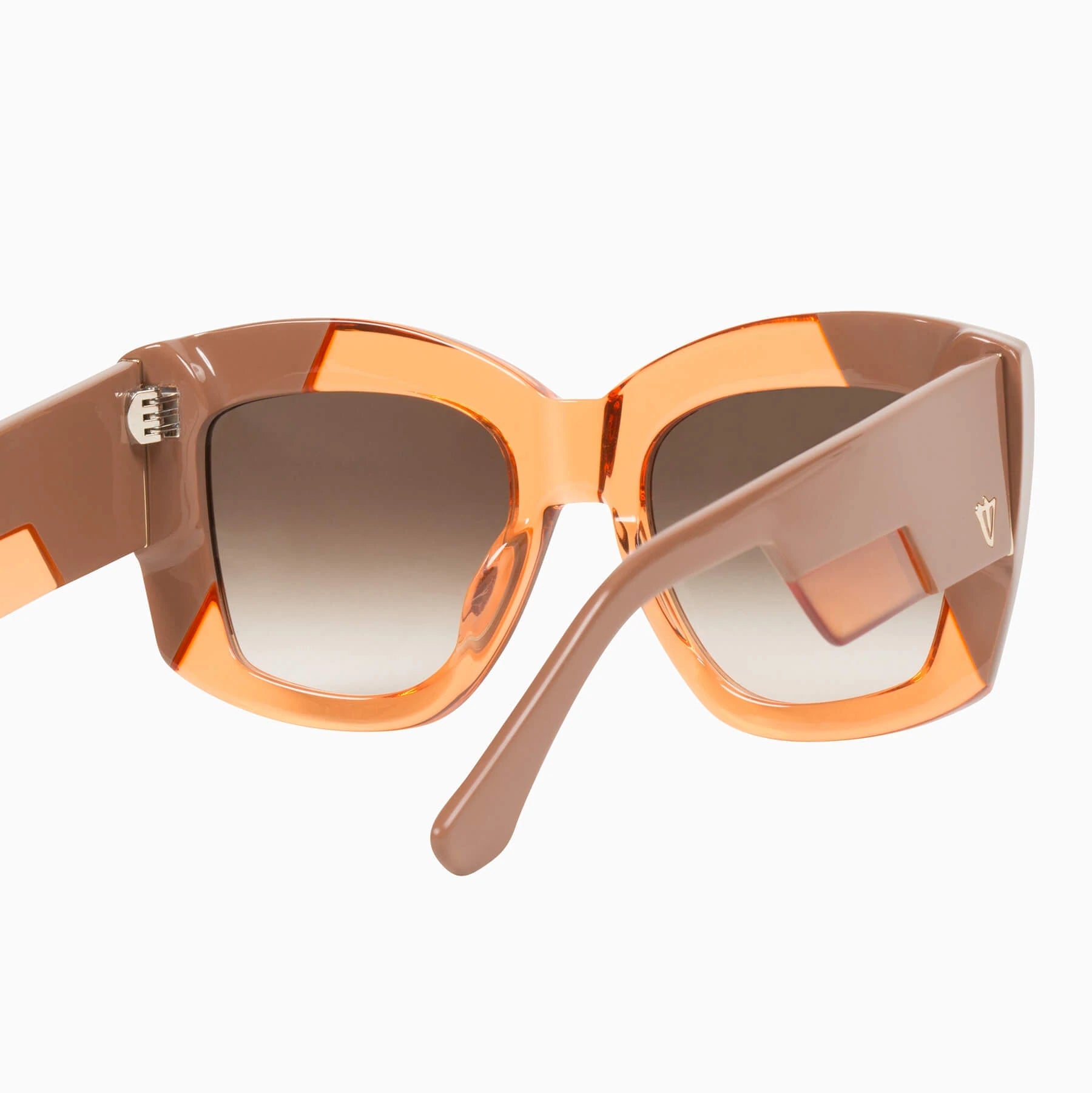 Polarized Coltrane / Transparent Orange with Ash Rose Corners / Brown Gradient Lens Valley Eyewear