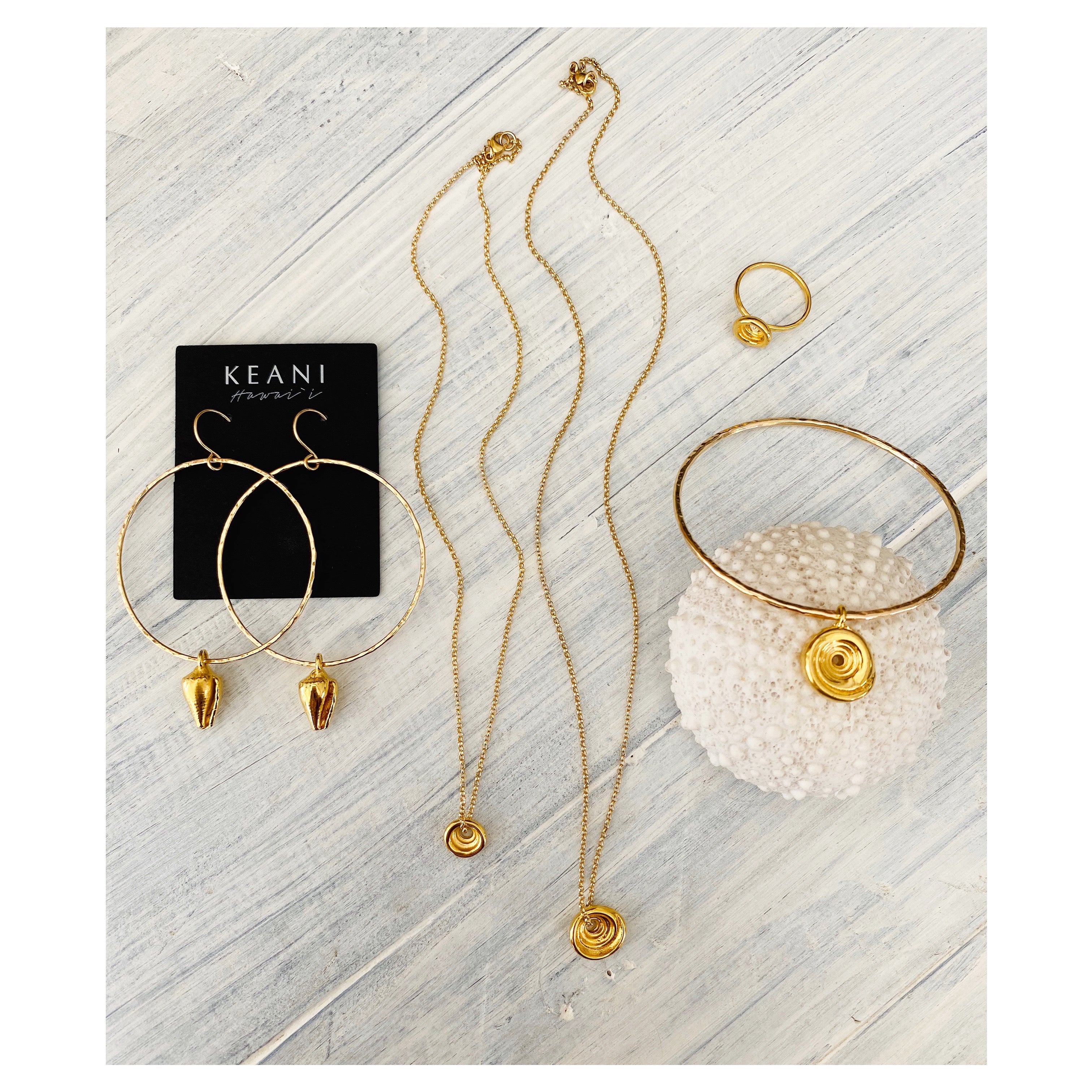 Large Beachcomber Hoops KEANI JEWELRY