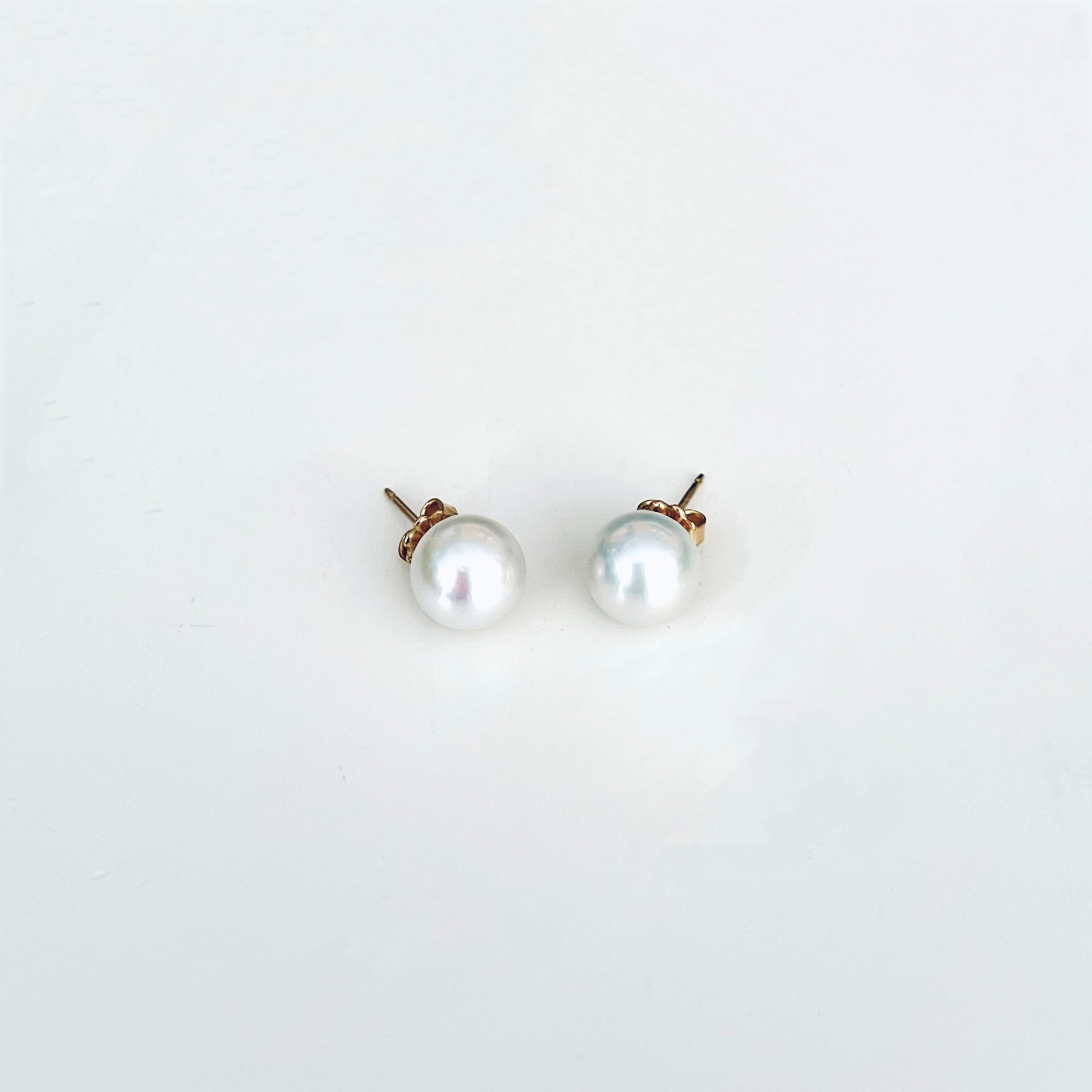 White Edison Pearl Studs KEANI JEWELRY