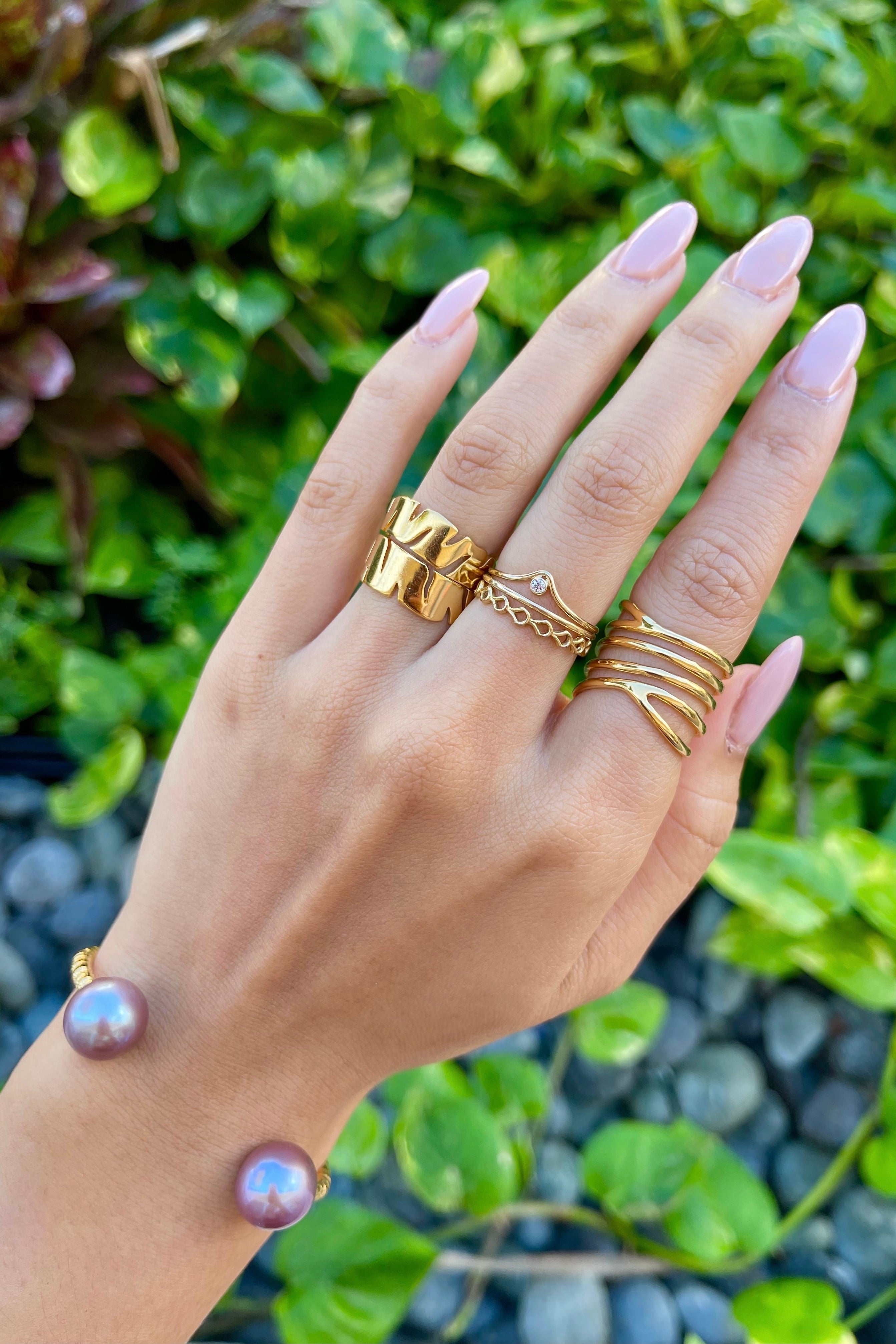 Kaimana Chevron Ring / 2mm KEANI JEWELRY