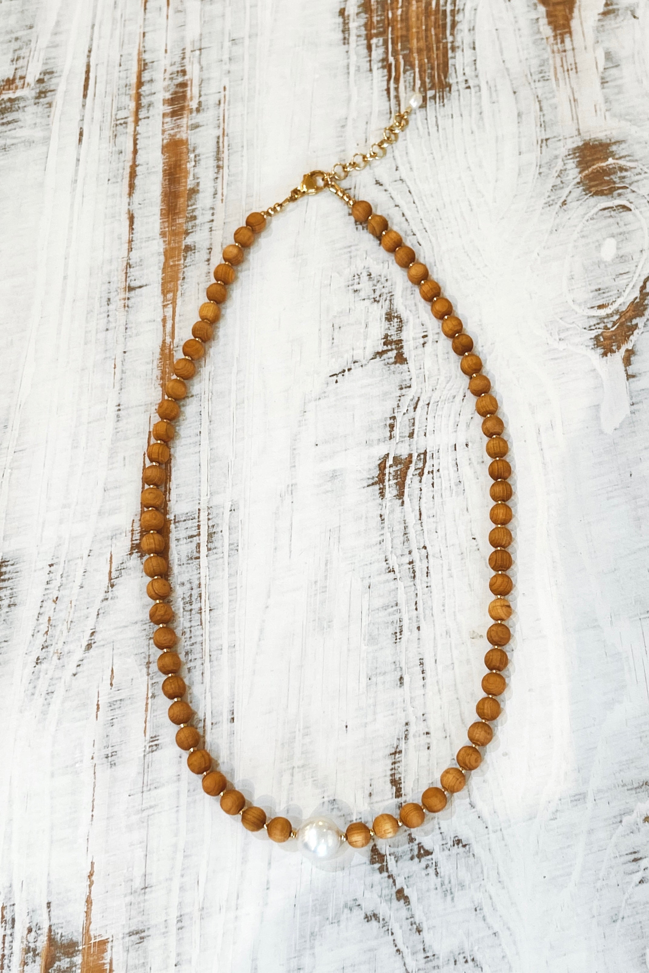 'Iliahi White Edison Wrap Bracelet/Necklace KEANI JEWELRY