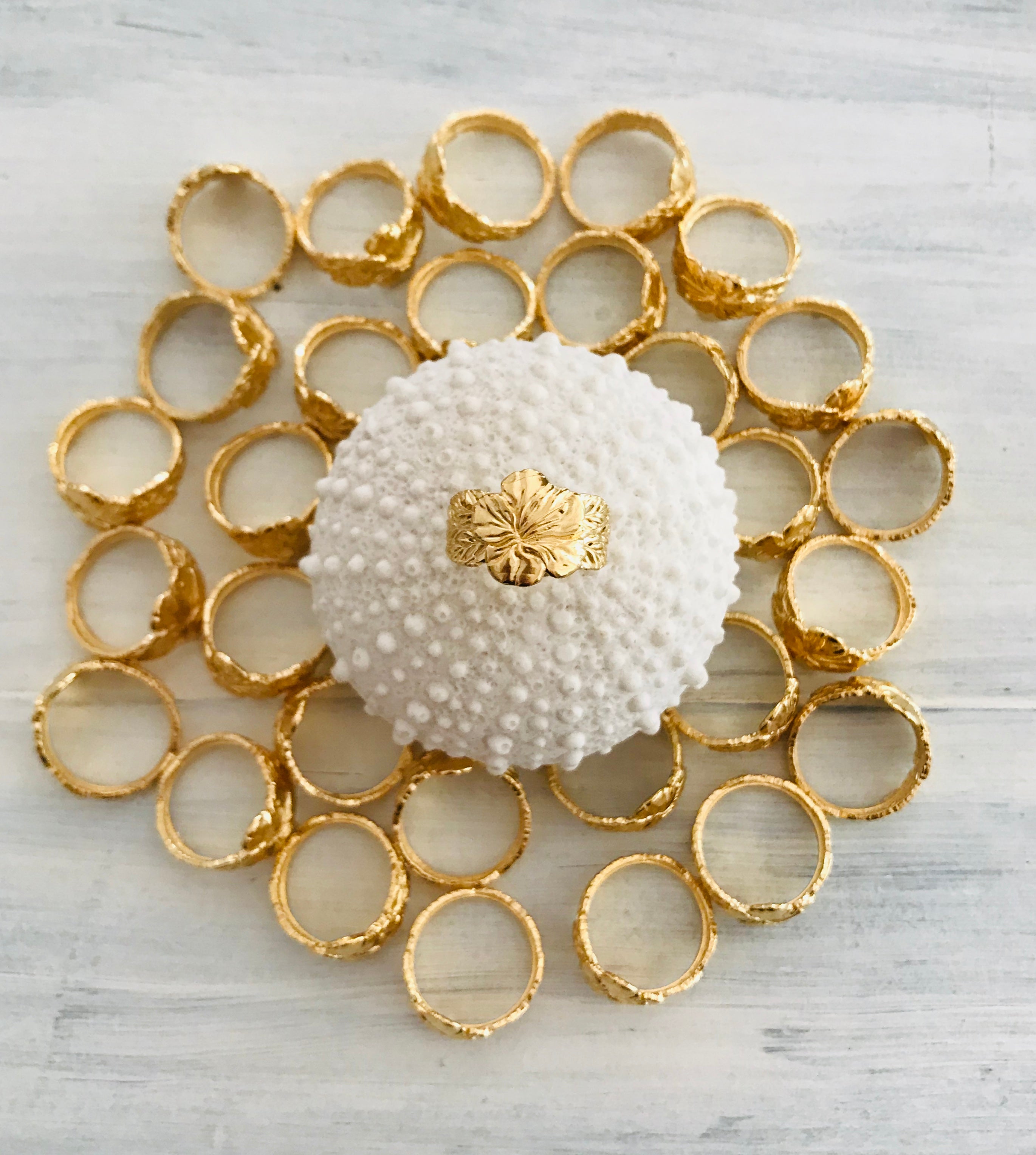 Hibiscus Ring, Keani Hawaii Signature Design, Maui Hawaii