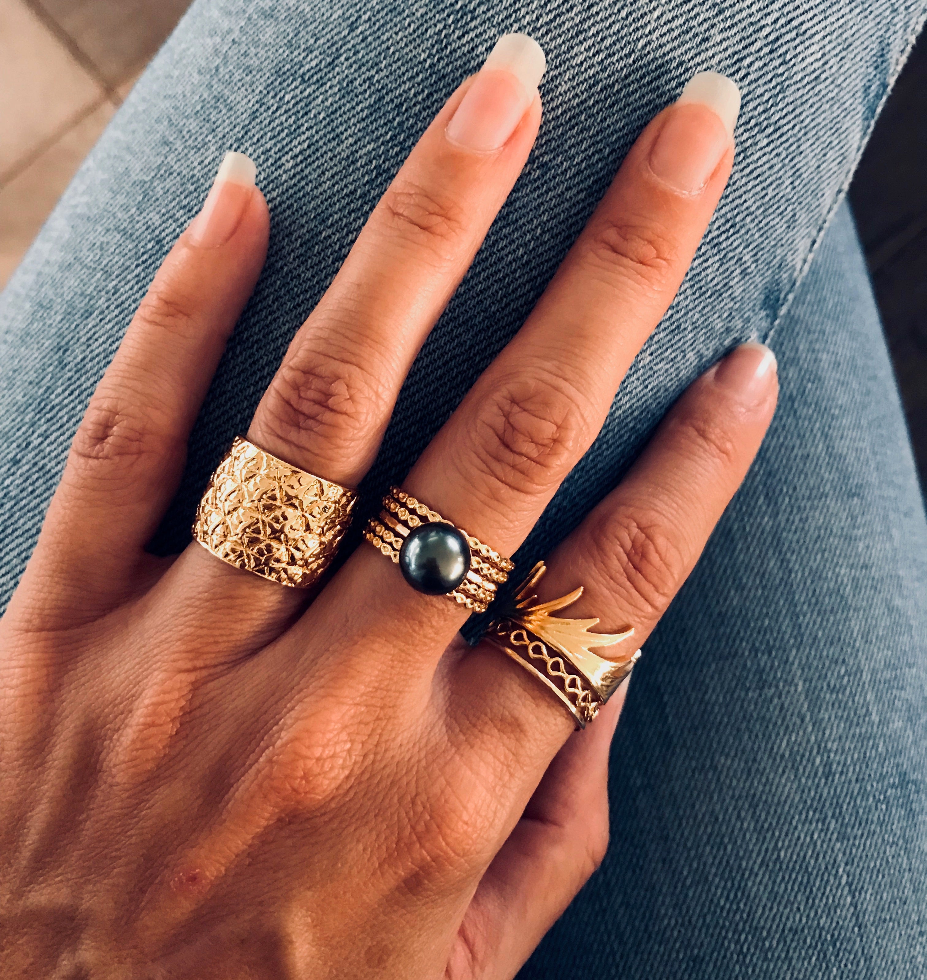 Tiare Tahitian Pearl Ring KEANI JEWELRY