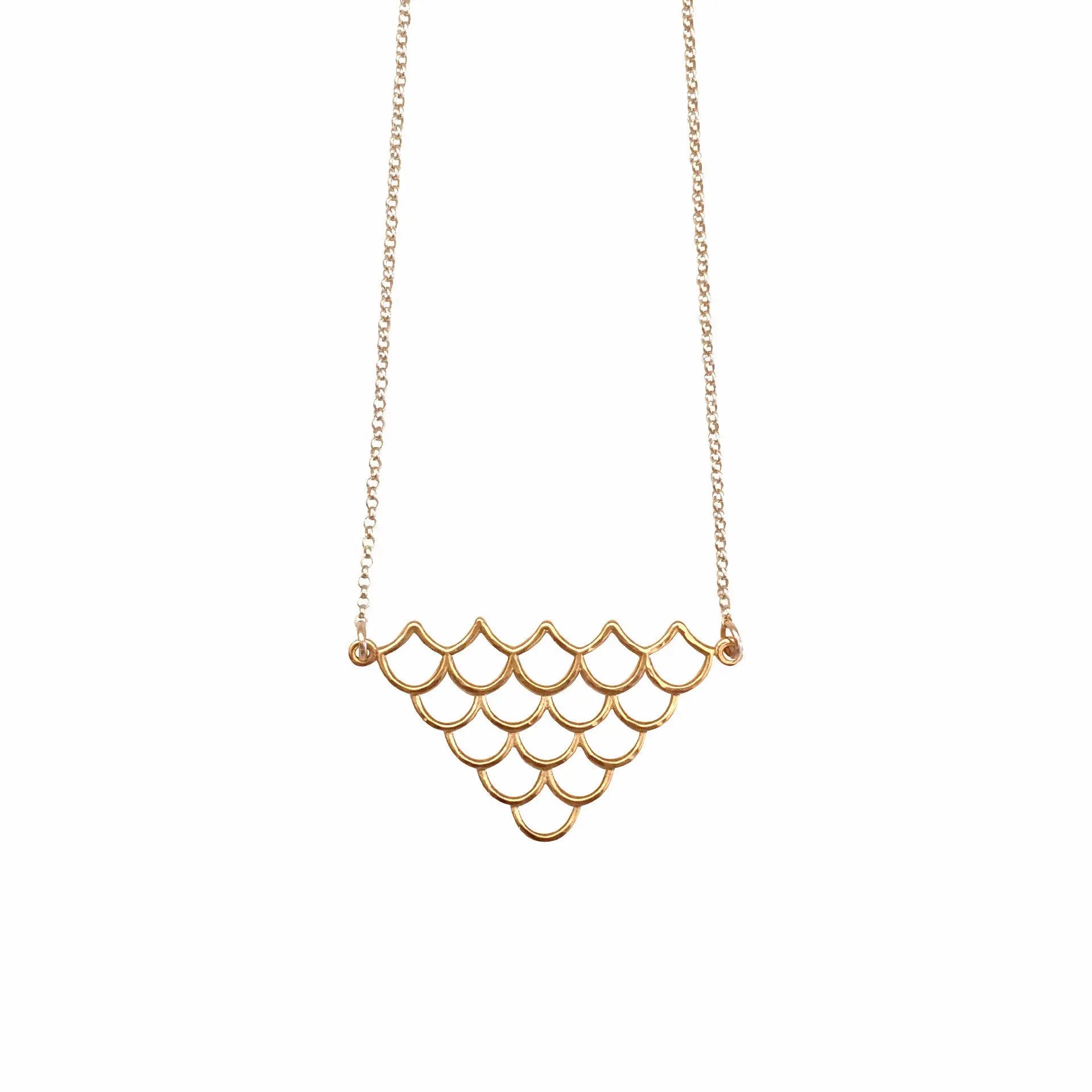 Immerse Mermaid Scale Necklace, Mermaid Jewelry, Scales