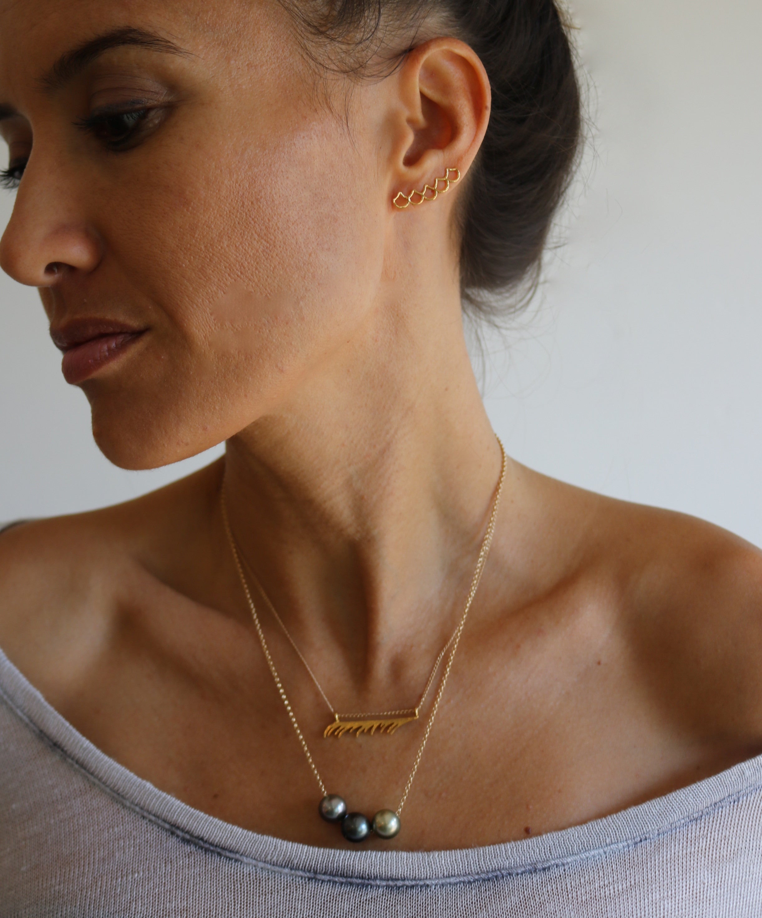 Mermaid Scale Ear Climbers by Keani Jewelry, Maui Hawaii